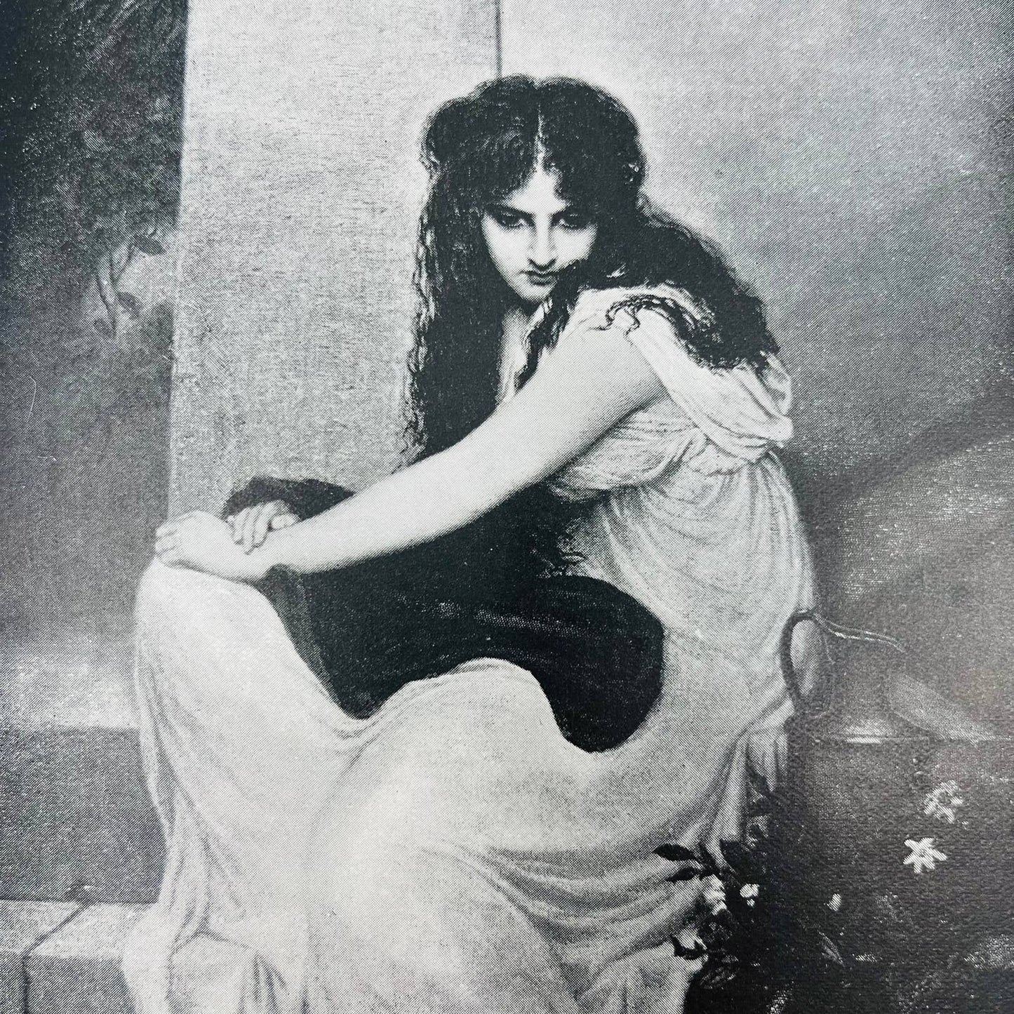 1880s Victorian Art Print Engraving ELECTRA E. Teschendorff