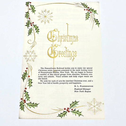 1960 Pennsylvania Railroad RR Christmas Music Program Penn Station AB8