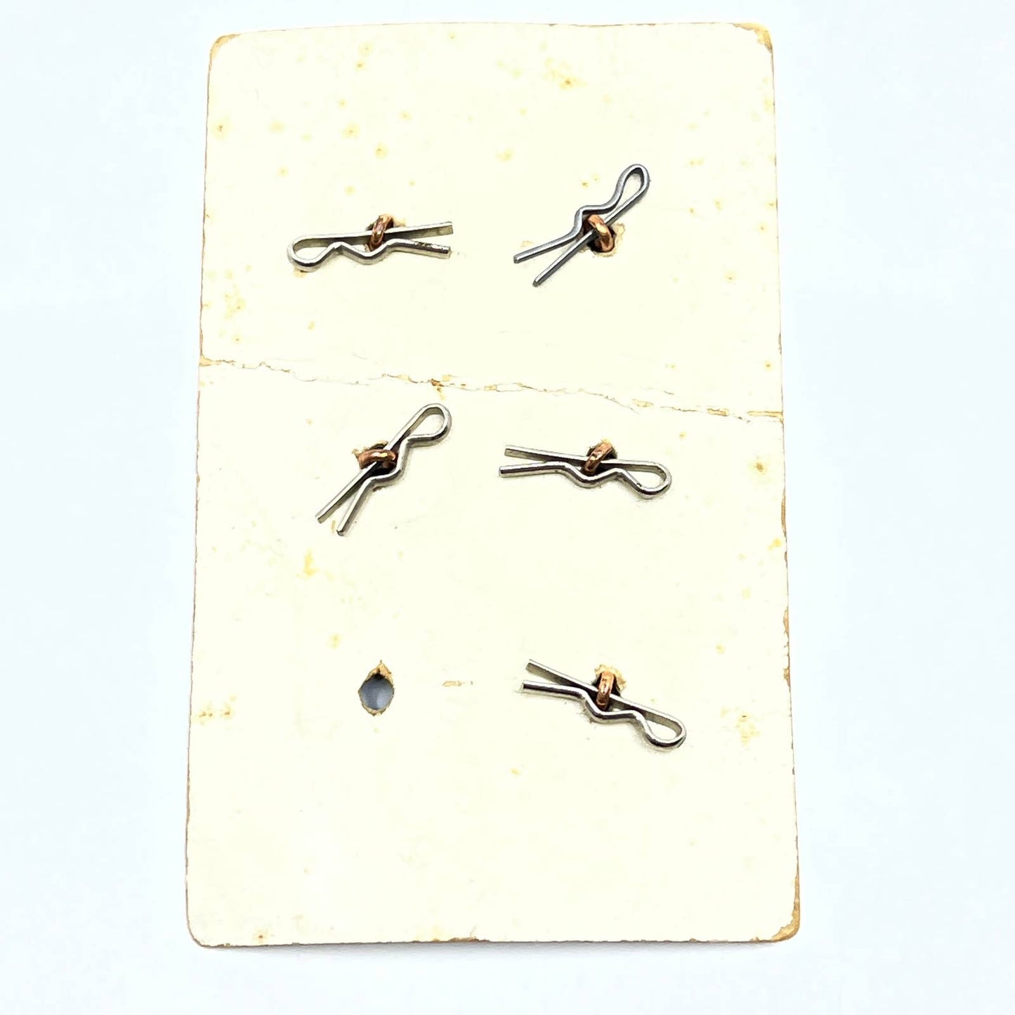 1930s Art Deco Lot of 5 Redskin Maid Jewelry Copper Buttons on Card SD6