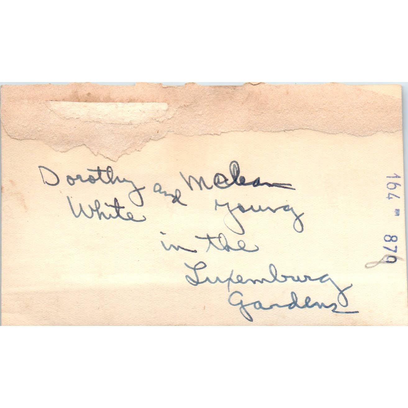 1930s Photograph Dorothy White Melea Young Luxembourg Gardens 3.5x4" SE5