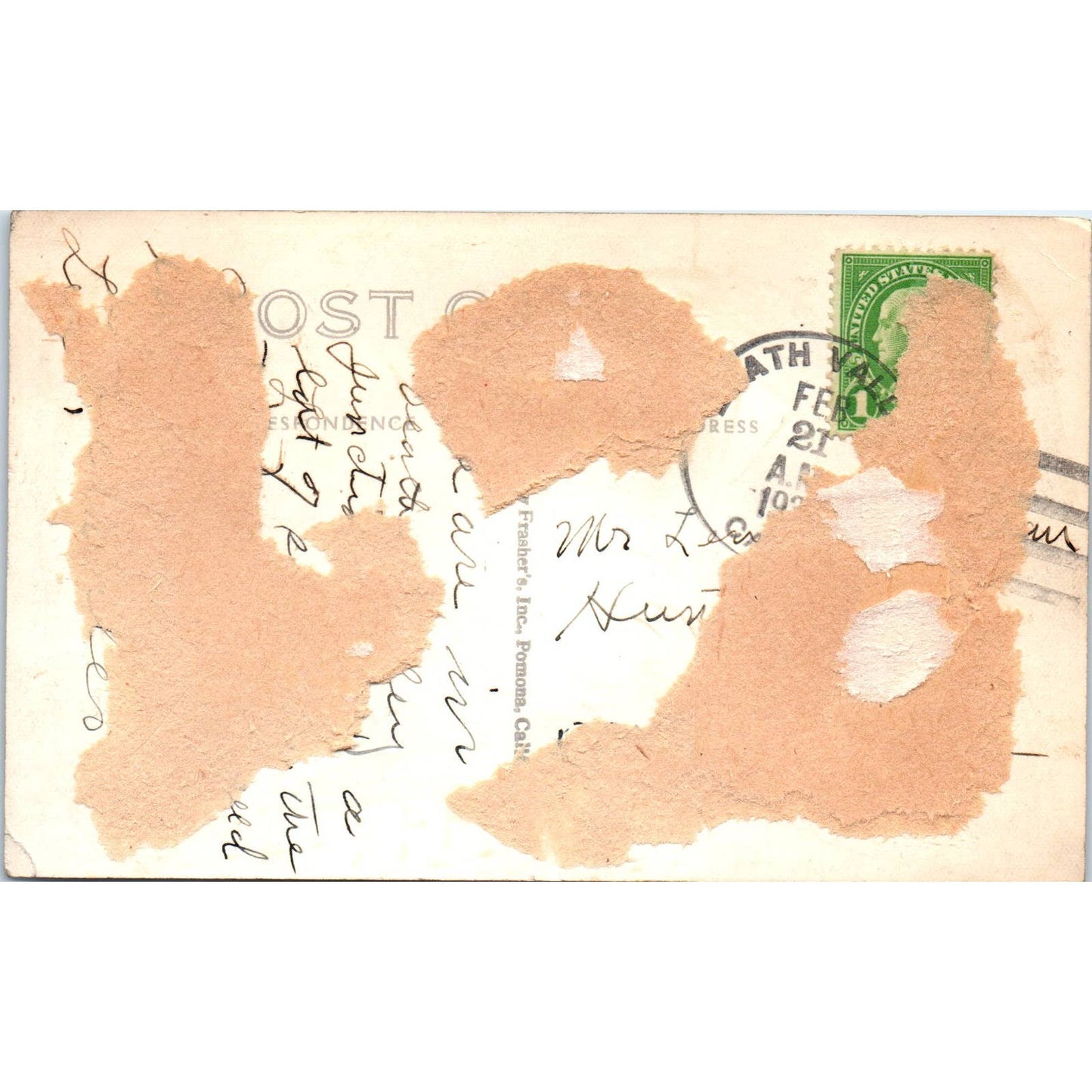 Vintage RPPC Postcard Cow Creek Camp CCC 1246 Death Valley Monument CA SF2