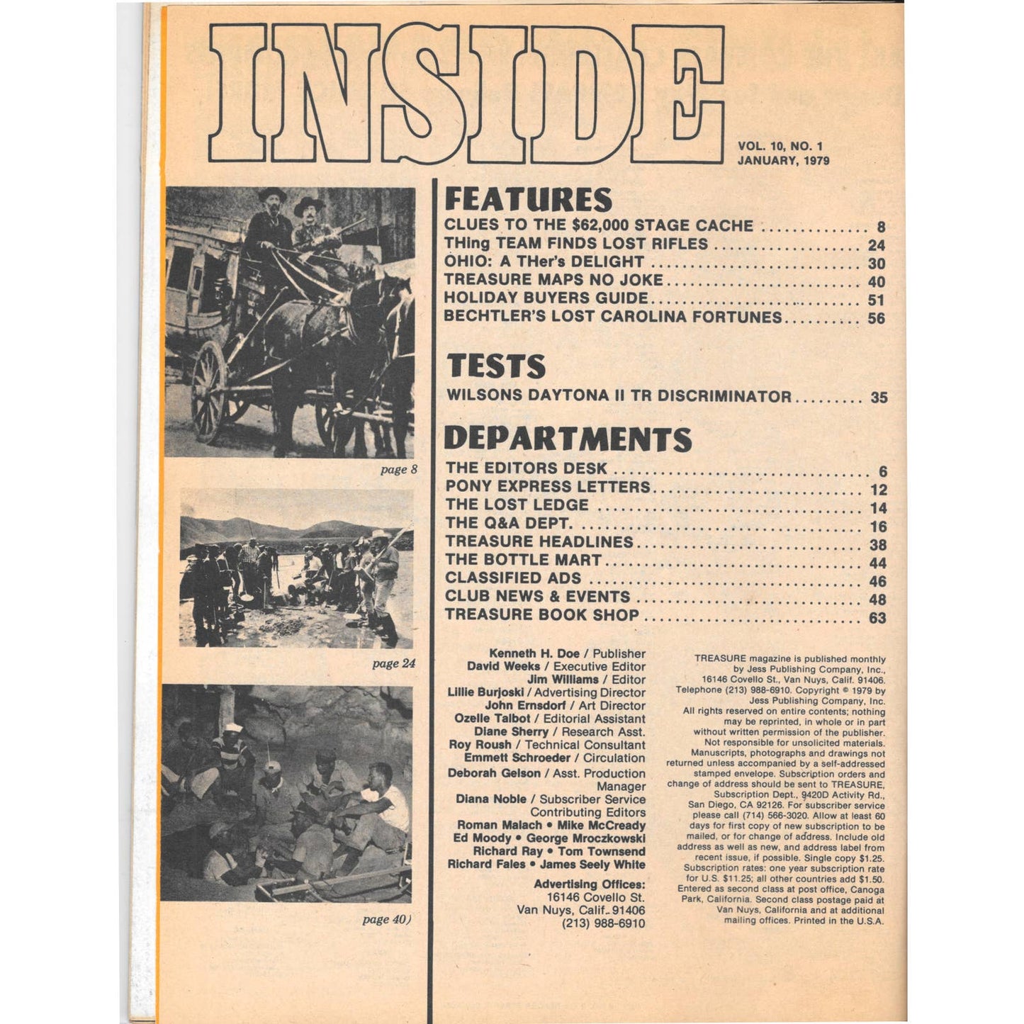 Treasure Magazine - Treasure Hunting Mines Buried Metal Detecting Jan 1979 MB3