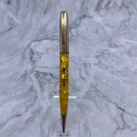 Vintage Marble Celluloid Mechanical Pencil KVFD - KFMY News Fort Dodge IA SE6