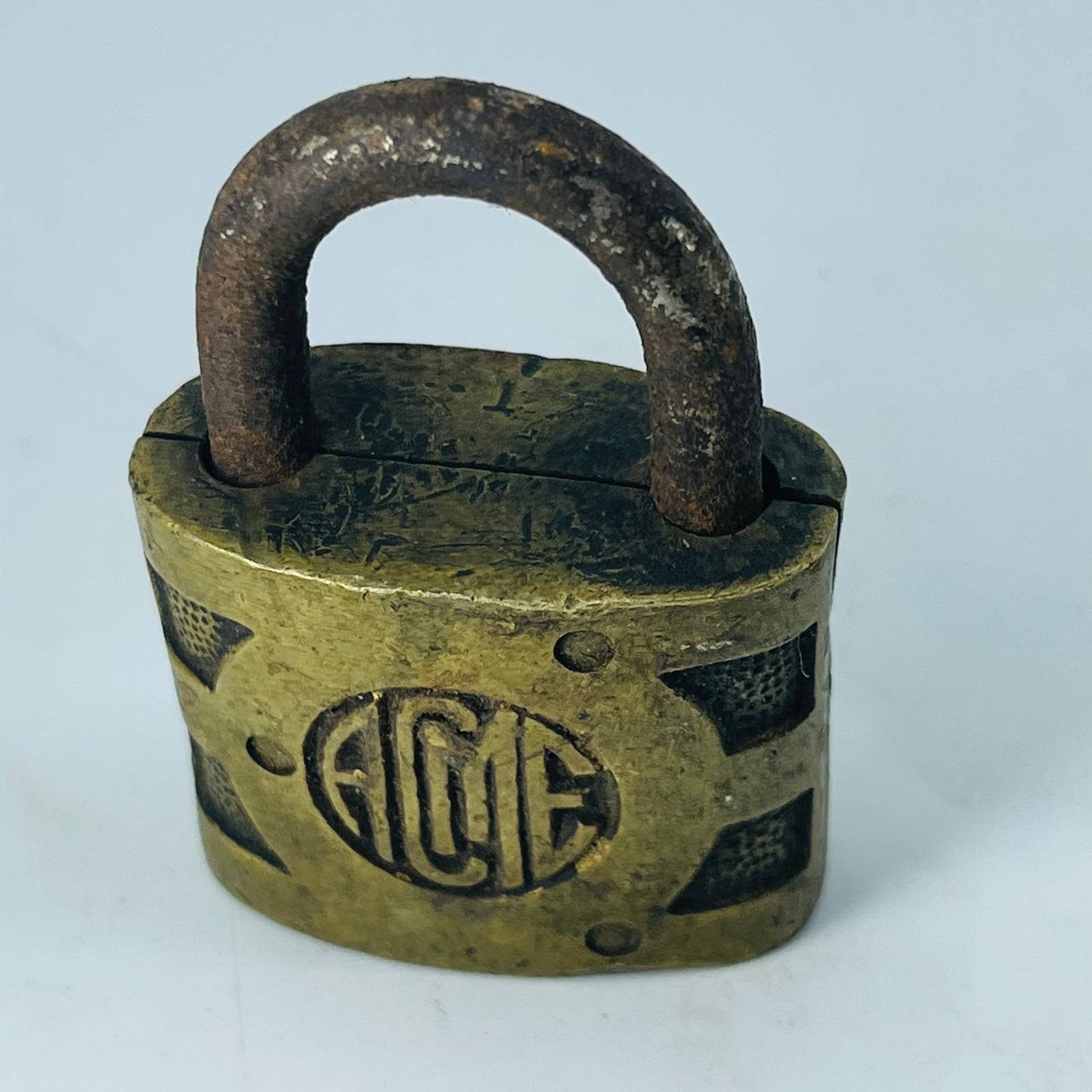 Vintage ACME Brass Lock Padlock No Key SA8
