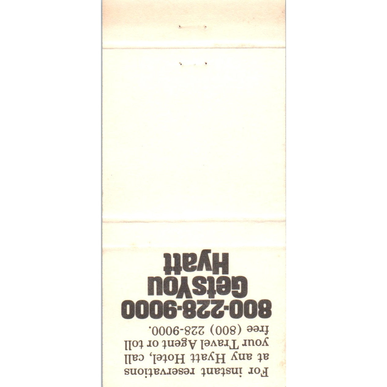 Hyatt Regency Embarcadero Center San Francisco CA Advertising Matchbook MM10-3
