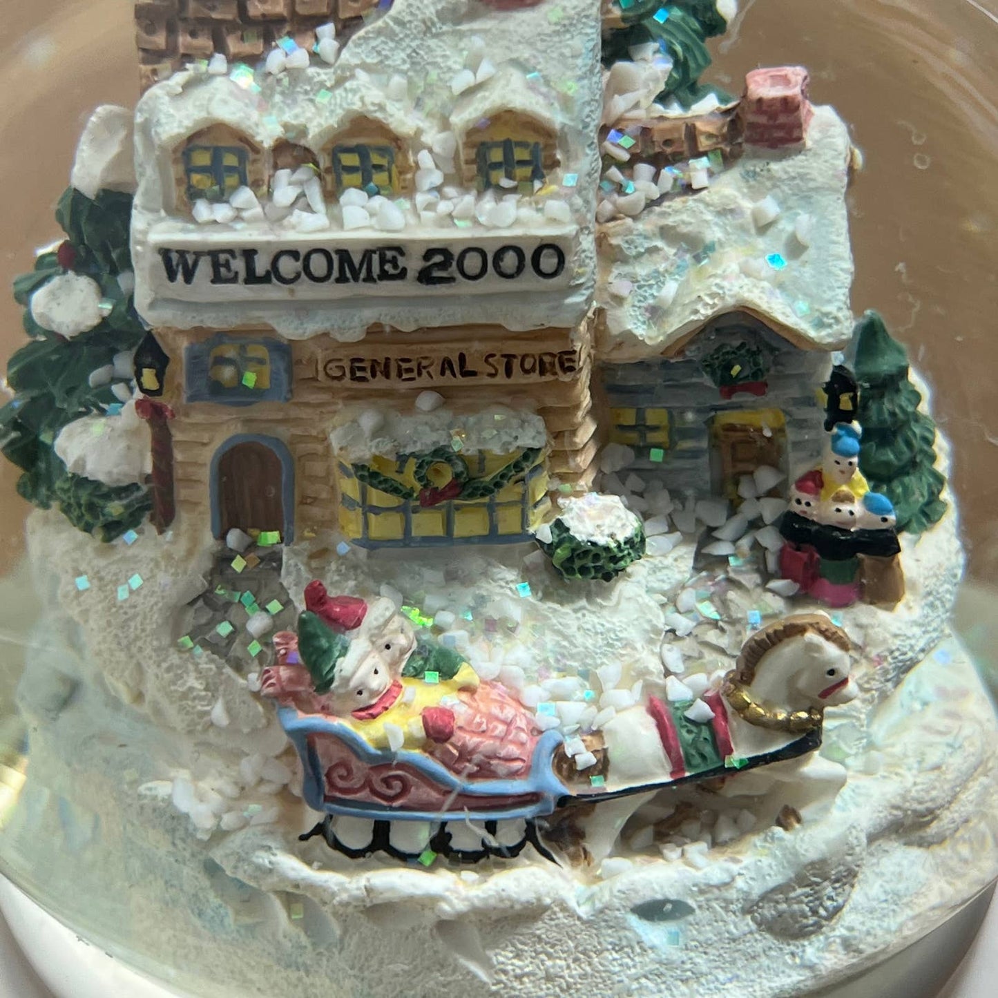VTG PFALTZGRAFF Perennials Tea Rose Holiday Snow Globe Musical w Box 2000 TB1