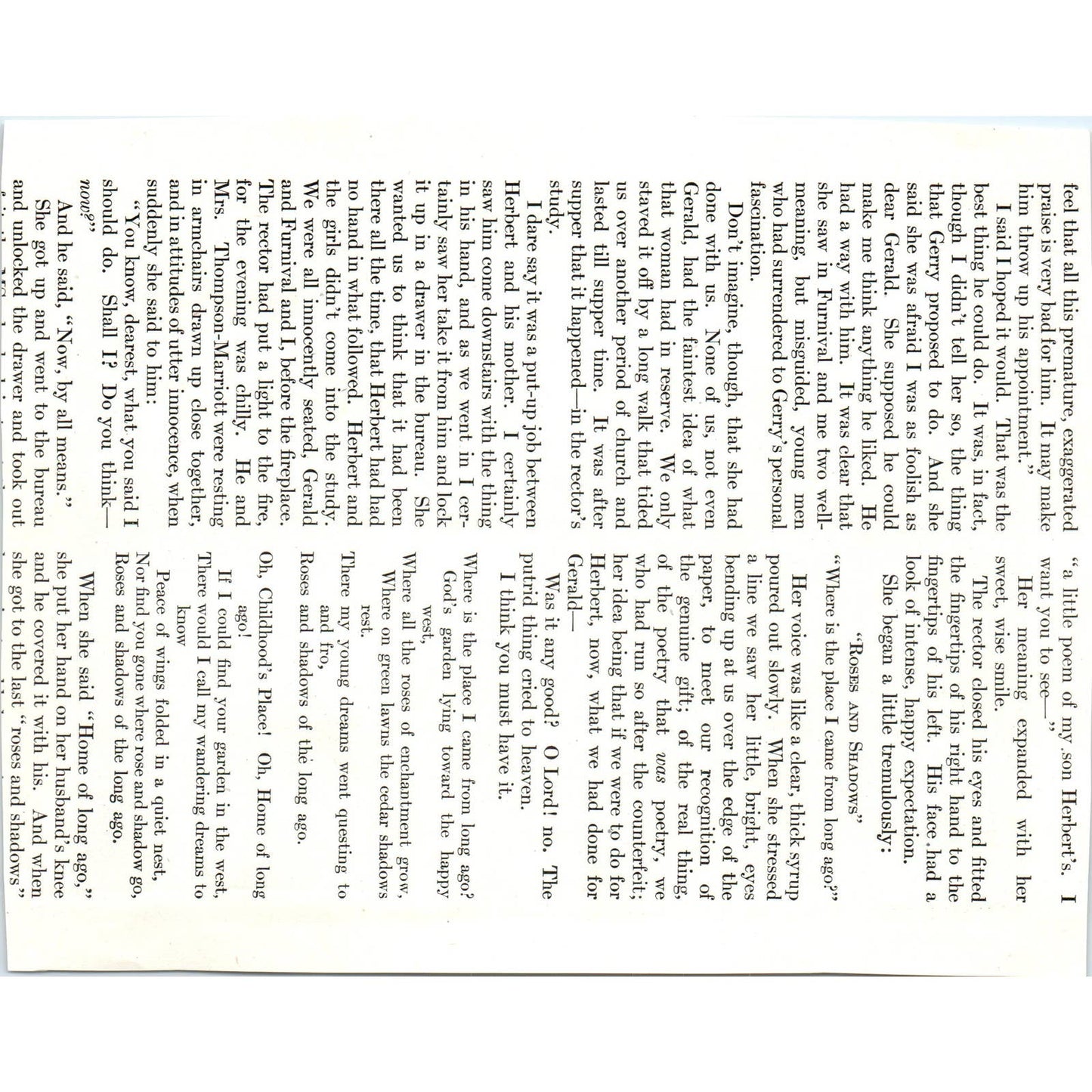 A Little Poem of My Son Herbert's F. Walter Taylor - 1921 Original Print TJ7-L