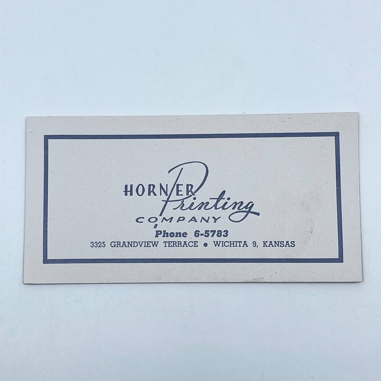 1951 Blotter Card Horner Printing Company Wichita Kansas SC9