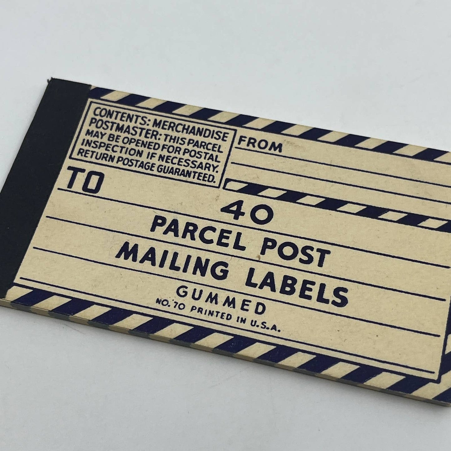 Vintage USPS Postal Service 40 Parcel Post Mailing Labels Gummed Bundle TG6