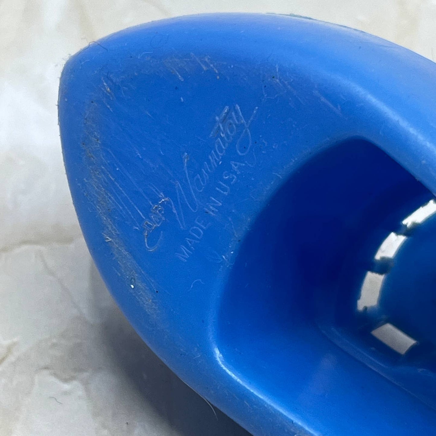 Vintage Wannatoy Tug Boat Blue Plastic - 5 inch TC5-S2