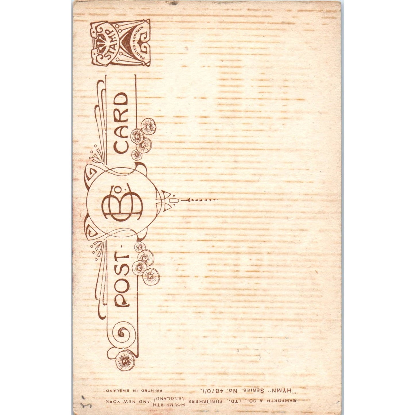 WWI Bamforth Battle Hymn Fight the Good Fight - Original Postcard TJ7-RP1