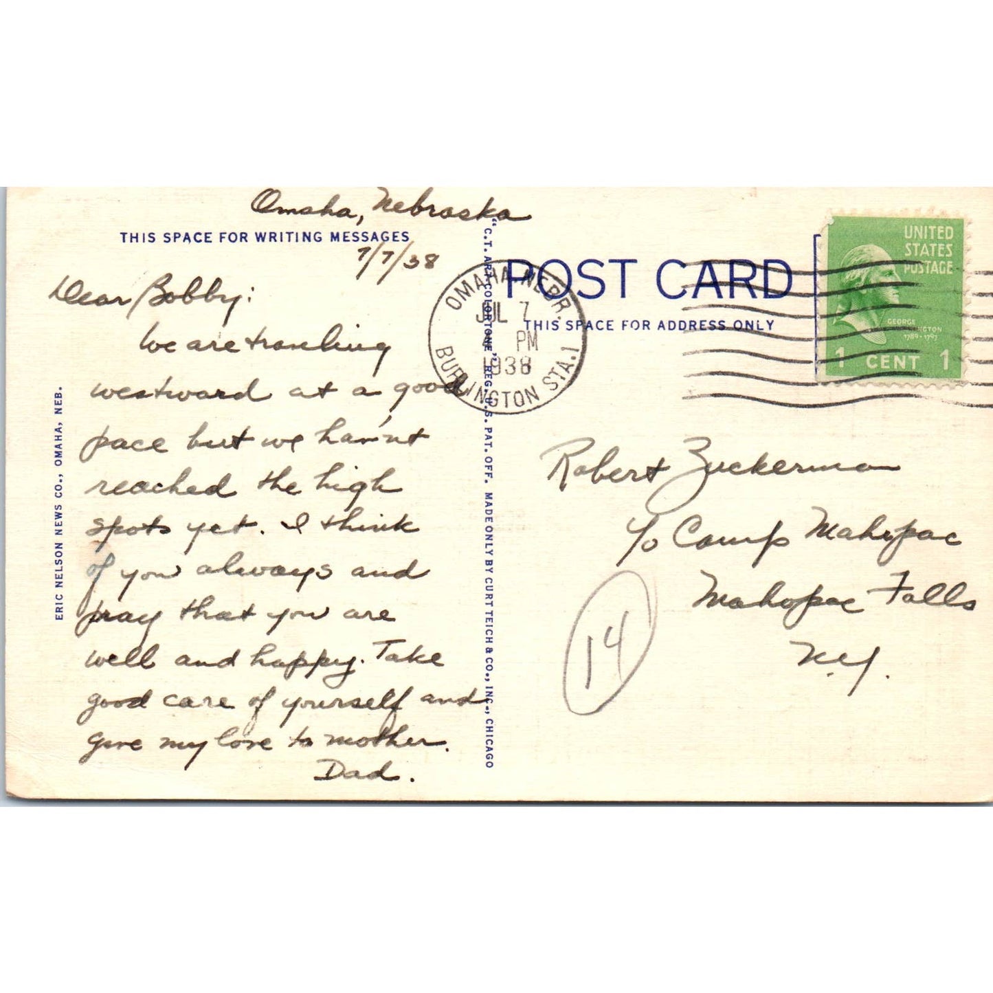 Creighton University Football Stadium, Omaha Nebraska Original Postcard TJ7-RP1