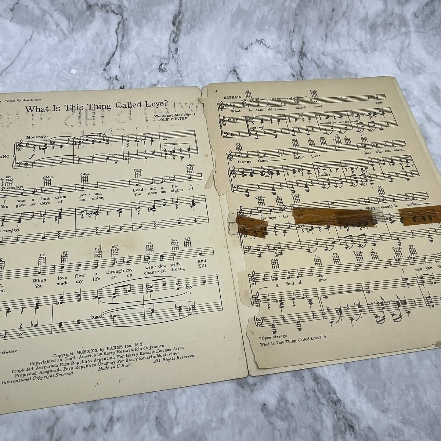 What is This Thing Called Love Cole Porter 1930 Sheet Music TK2-SM4