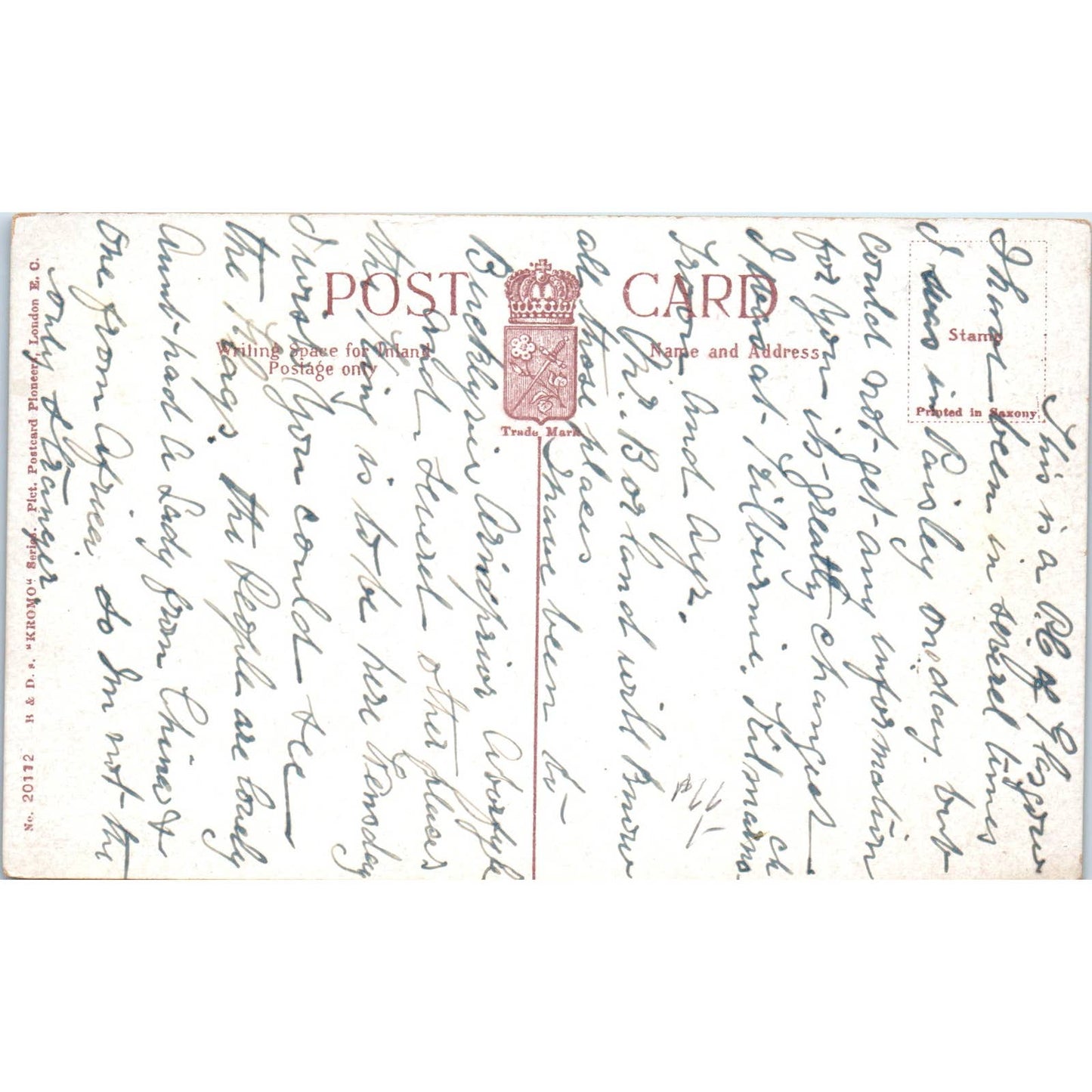 Glasgow Bridge Original Postcard TK1-20