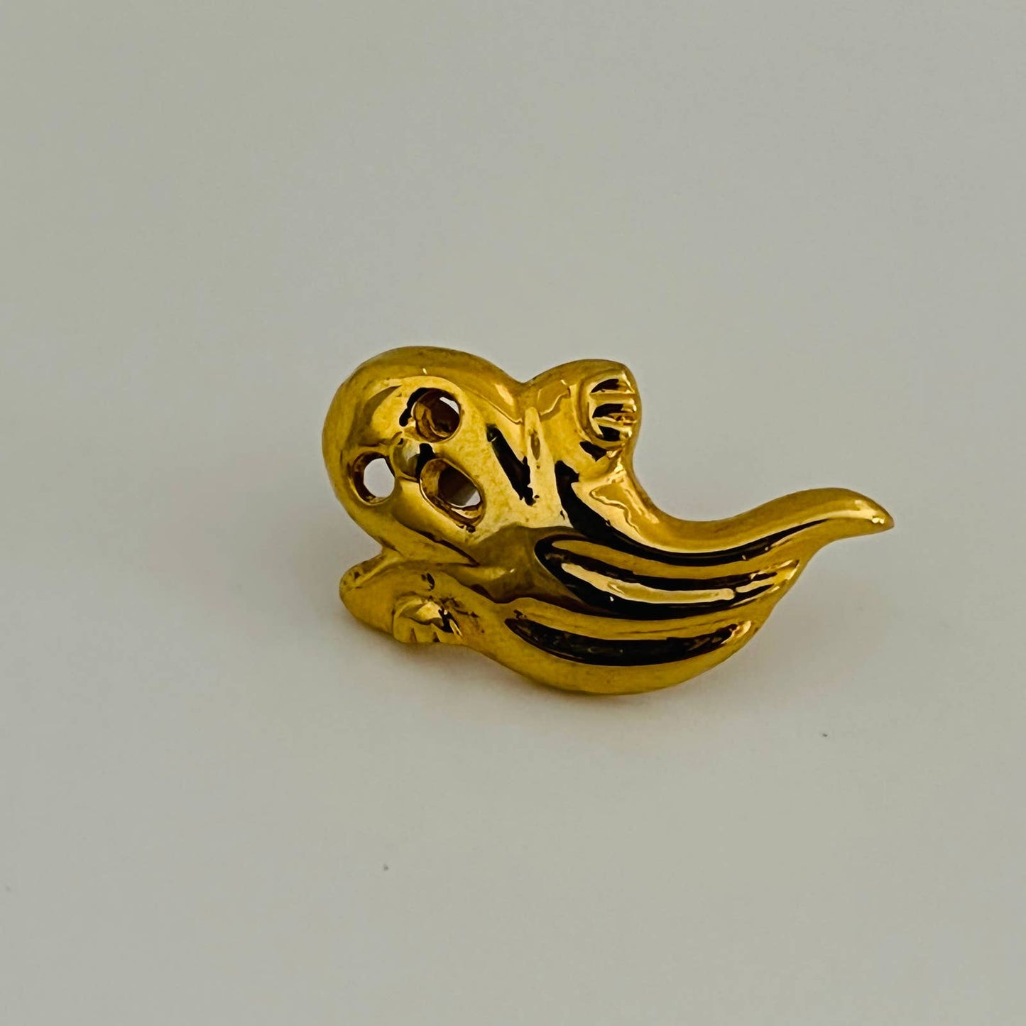Vintage Gold Tone GHOST Halloween Single Earring SB2