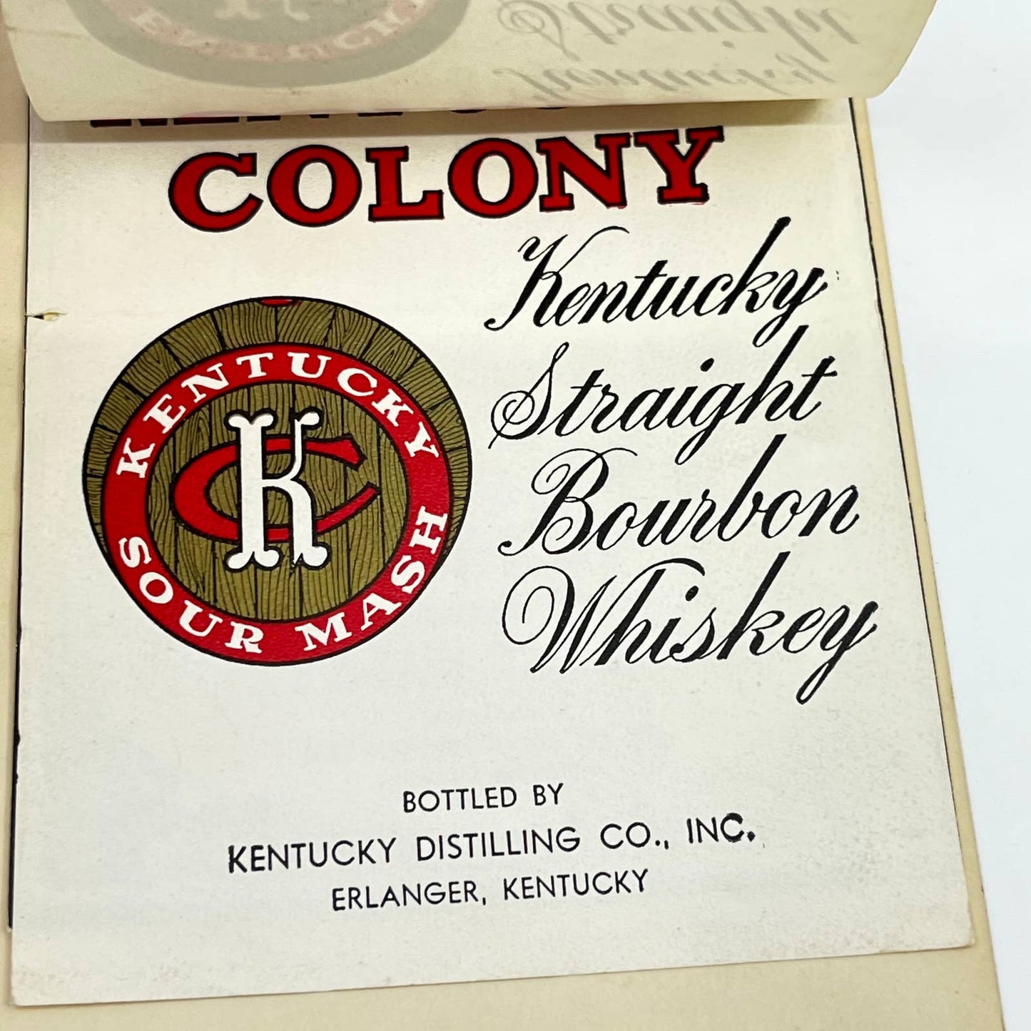 Kentucky Colony Whiskey Label Set of 3 Kentucky Distilling Co. Bardstown KY
