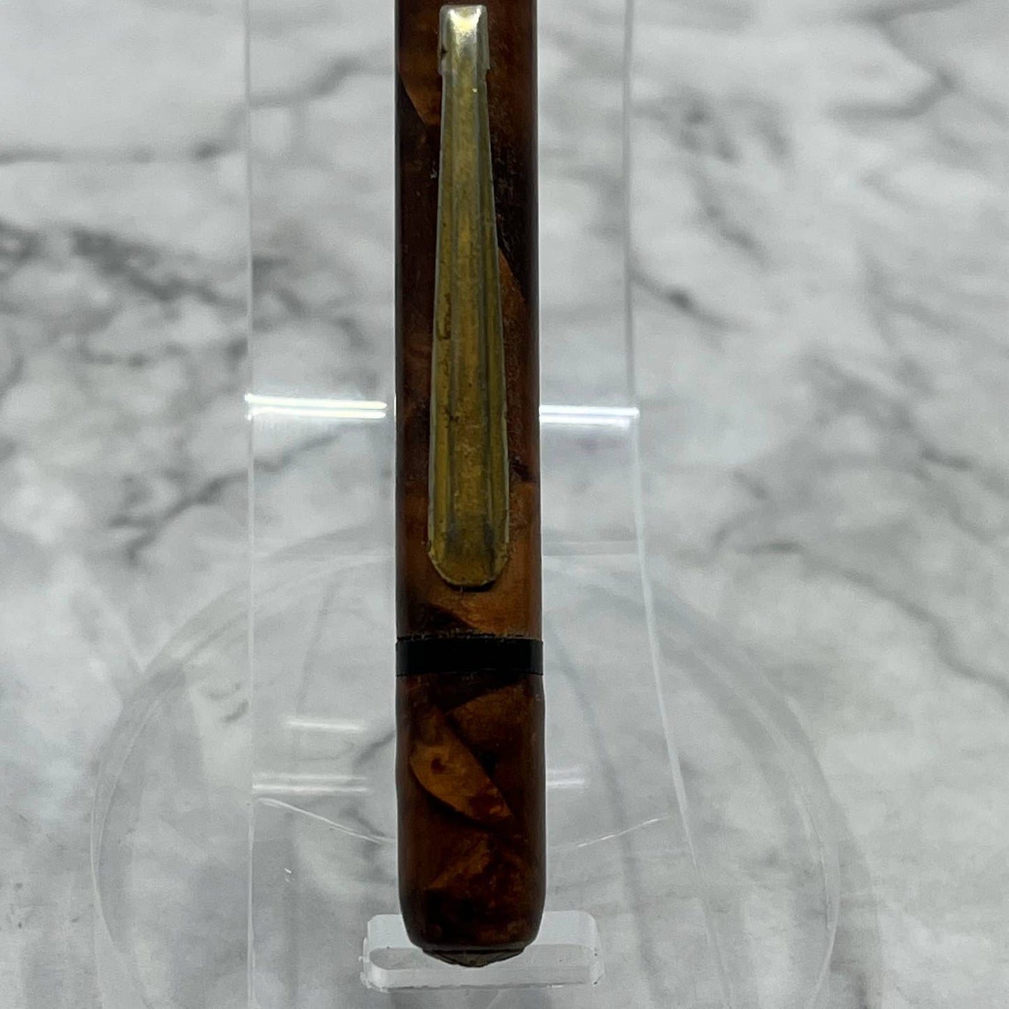 Vintage Brown Marble Celluloid Mechanical Pencil SE7