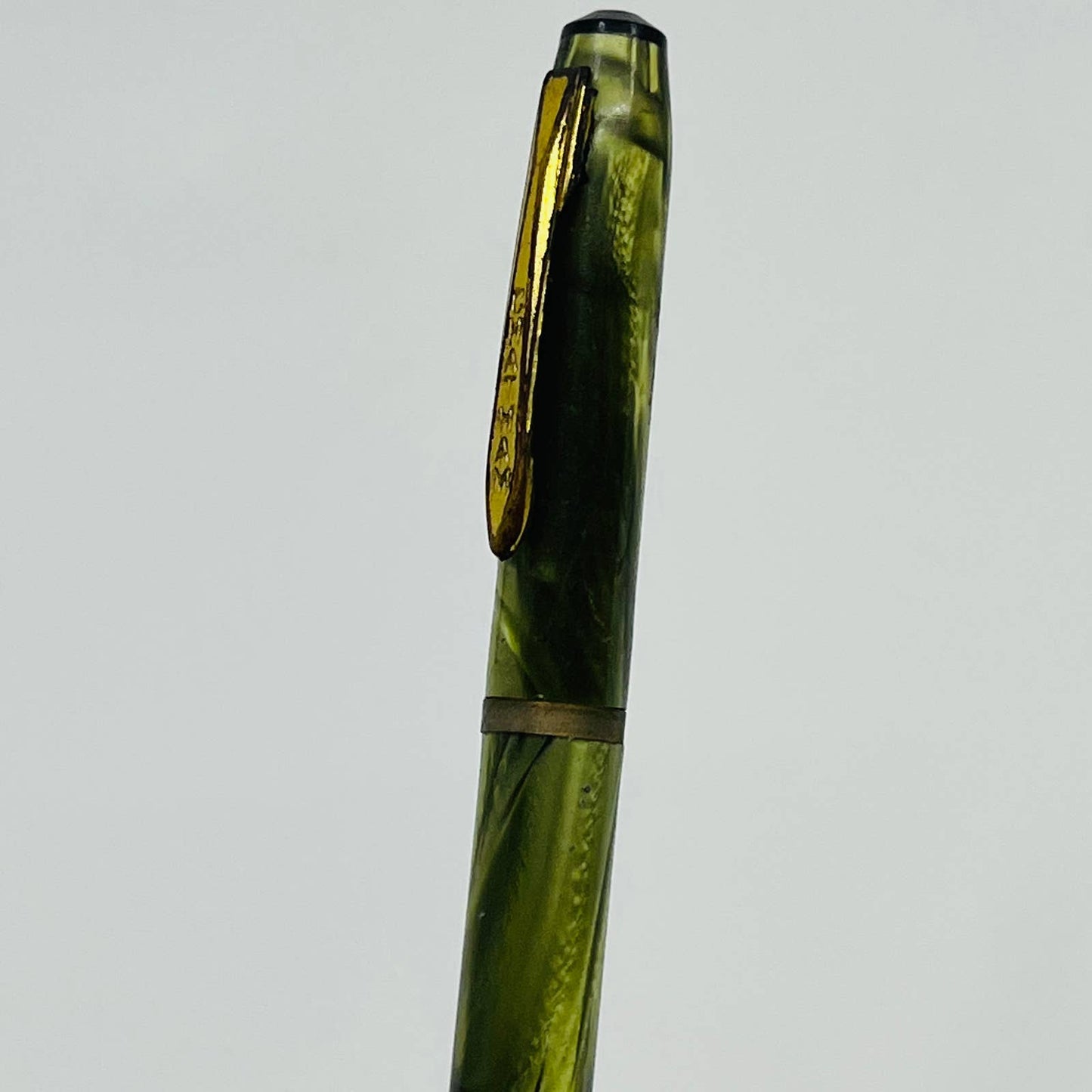 Vintage Chatham Mechanical Pencil Green Marble Pearl Celluloid SB9