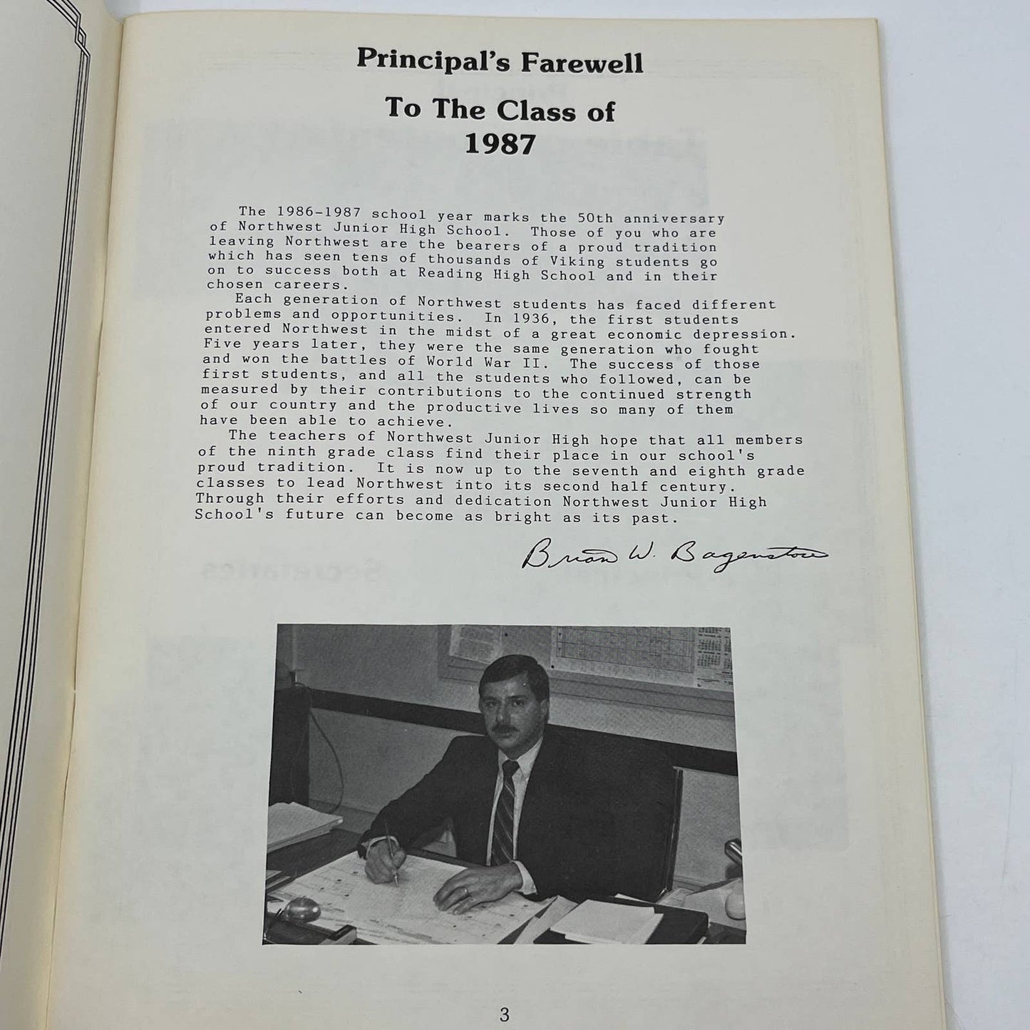 1987 Northwest Junior High Yearbook Features NBA Star Donyell Marshall L4-6