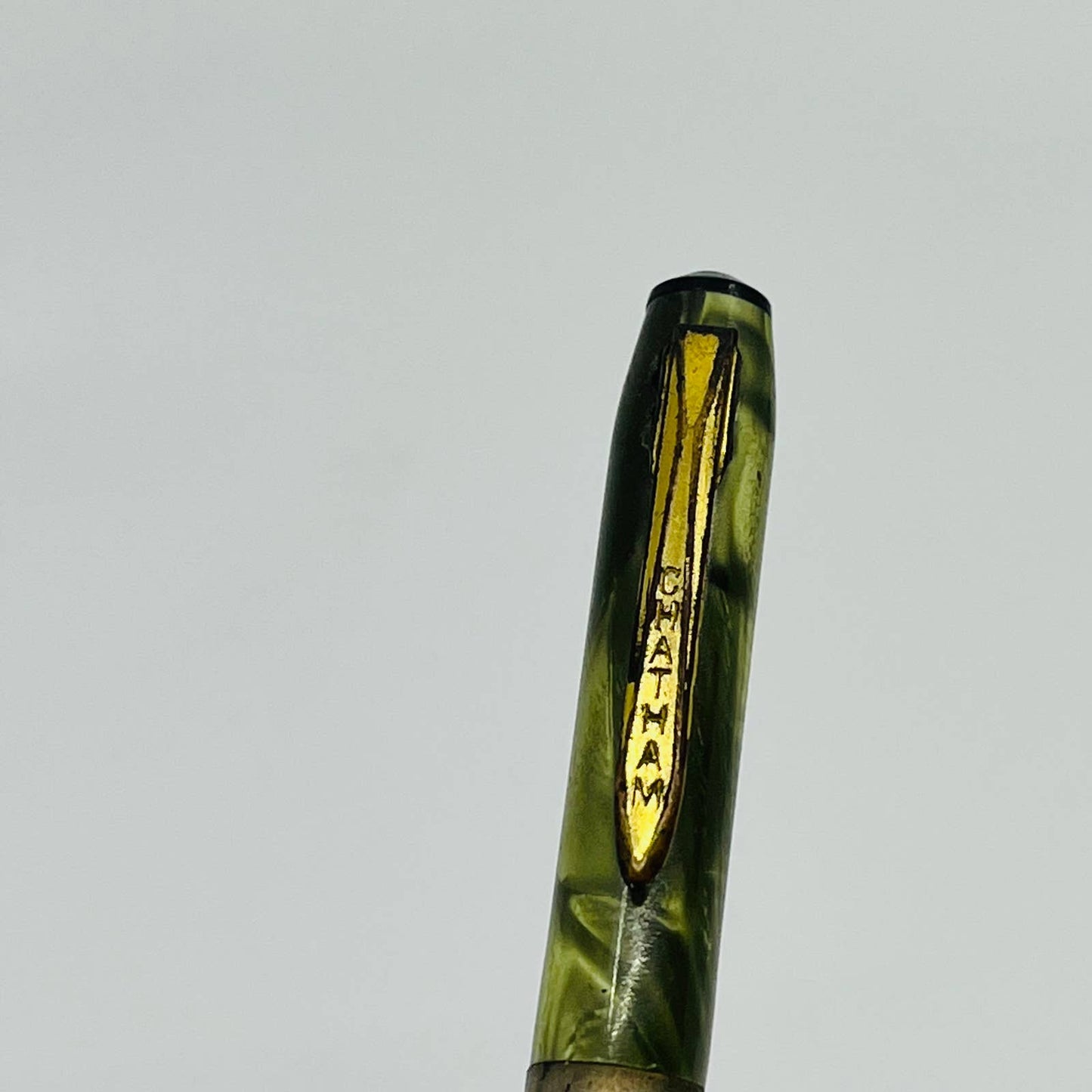 Vintage Chatham Mechanical Pencil Green Marble Pearl Celluloid SB9