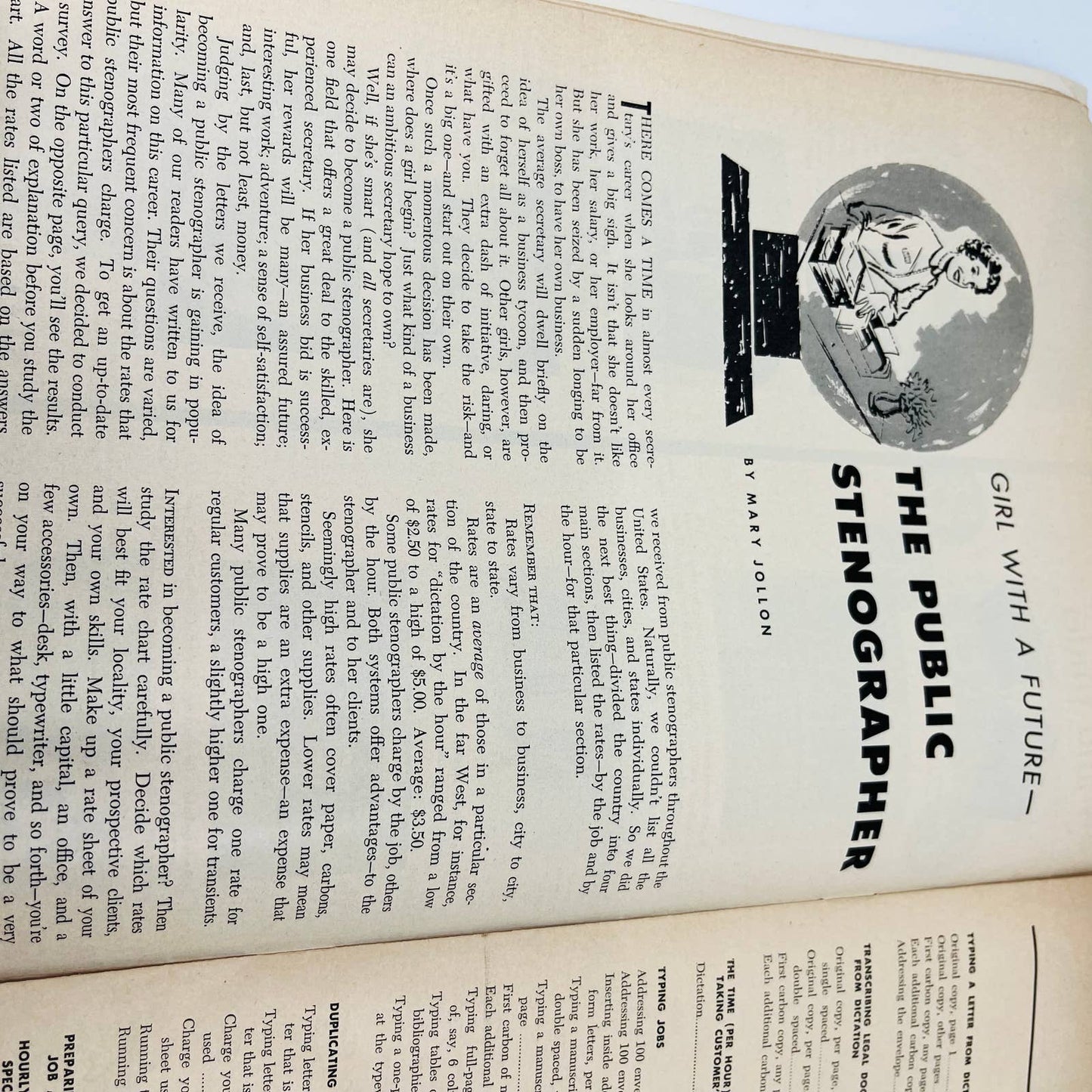 VTG Today's Secretary Magazine December 1956 Stenographers Fashion Shorthand BA2