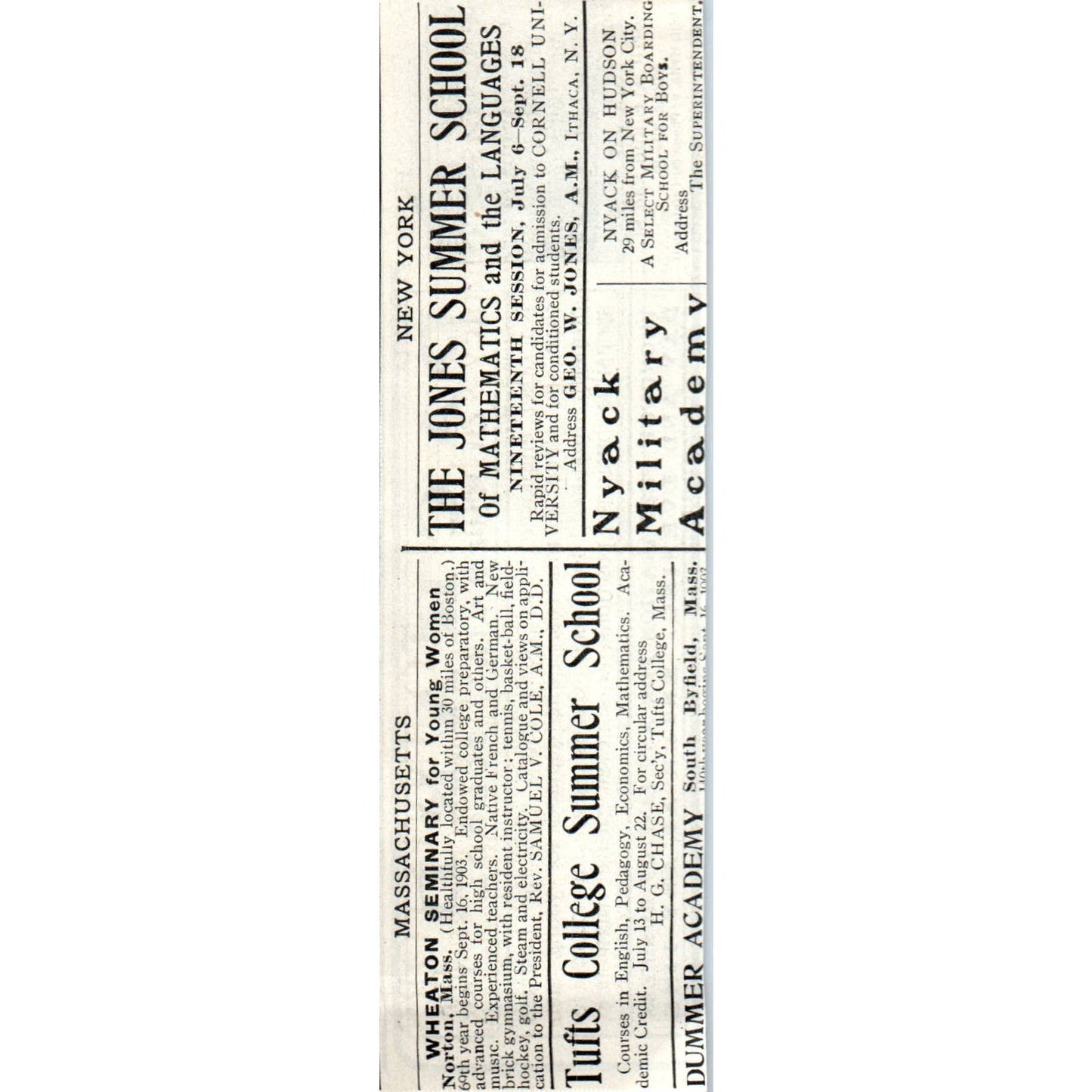 Packard Commercial School New York - 1903 Original Ad TJ7-L