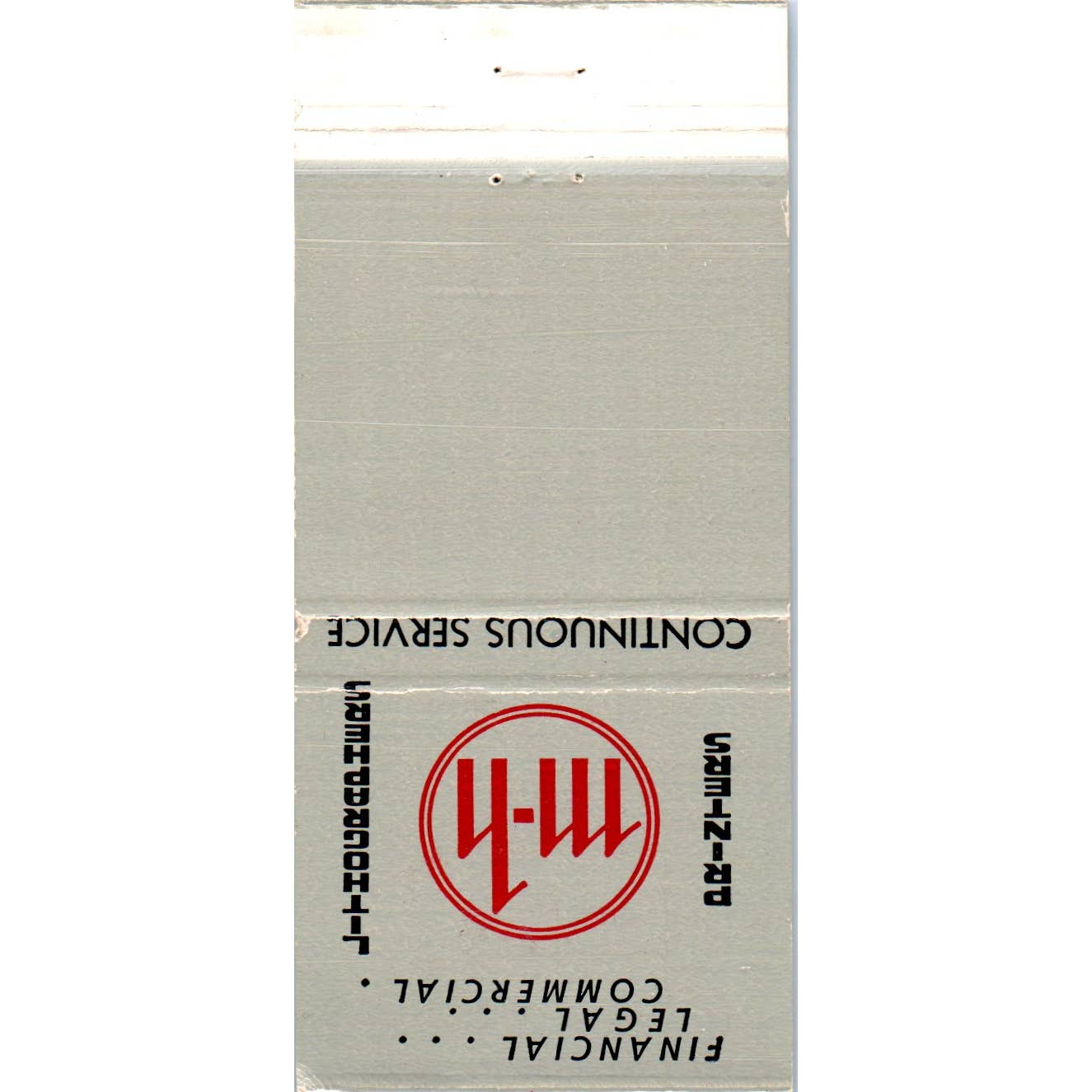 McCormick & Henderson Printers Chicago Advertising Matchbook Cover SA1-M10