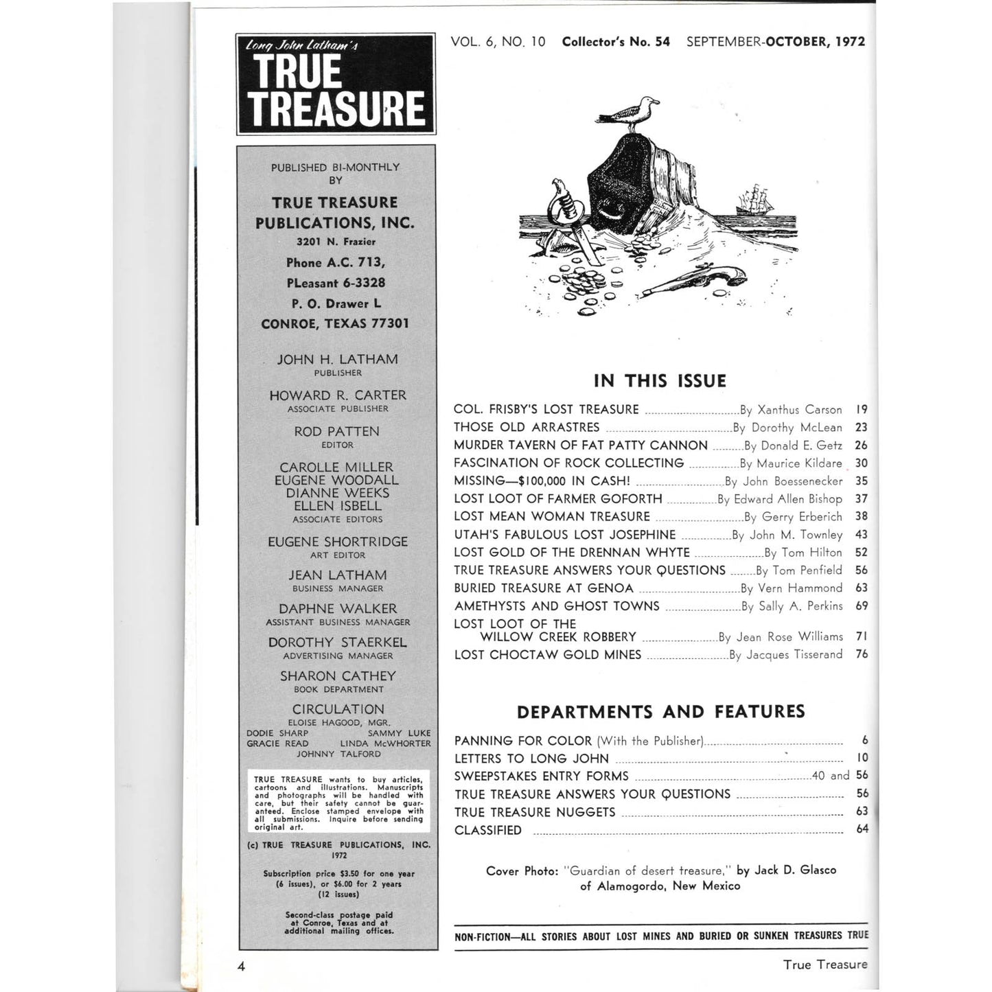 Long John Latham's Treasure Magazine - Gold Mining Metal Detecting Oct 1972 M5