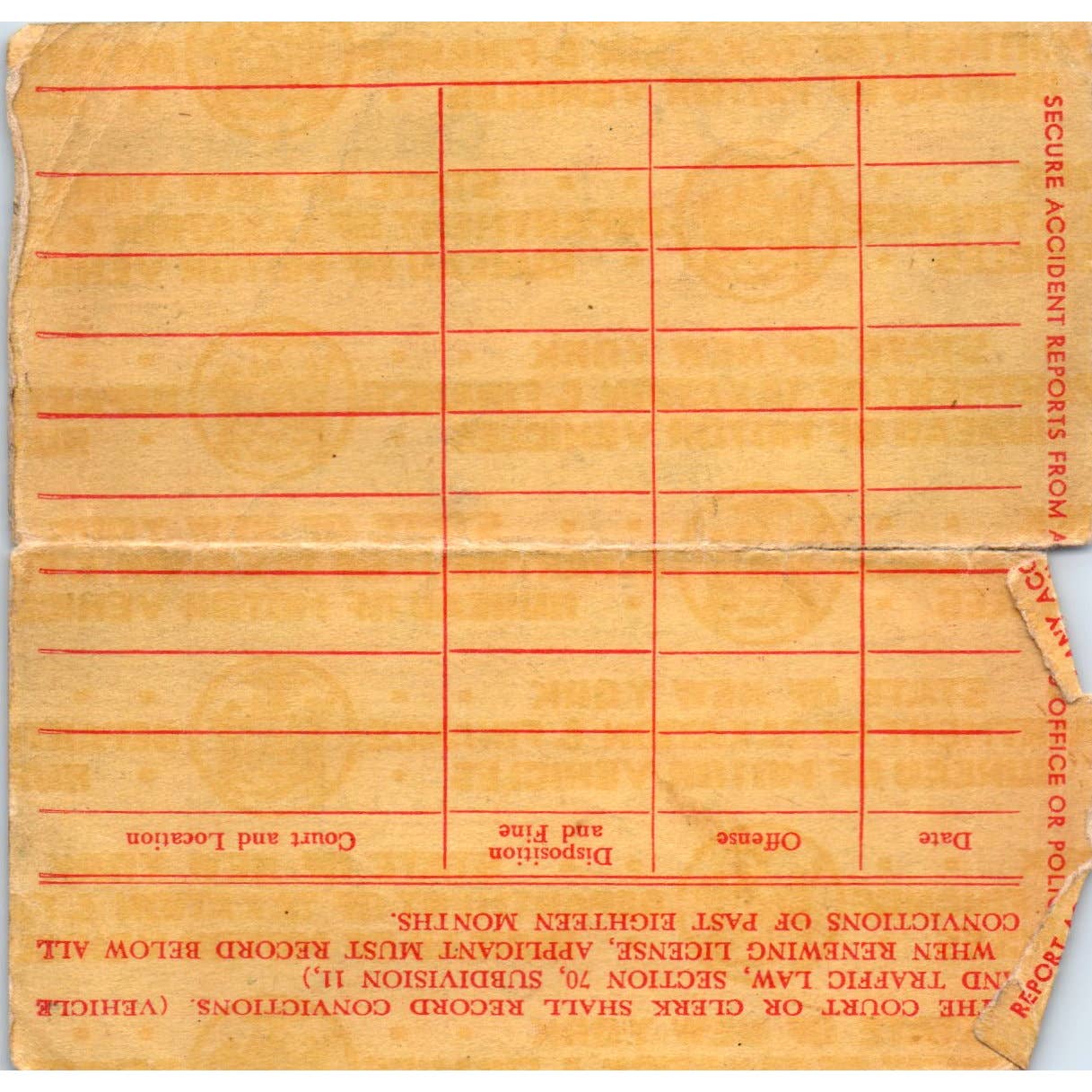 1955 Chauffeur's Renewal License Stub Maurice Sheehan New York SE5