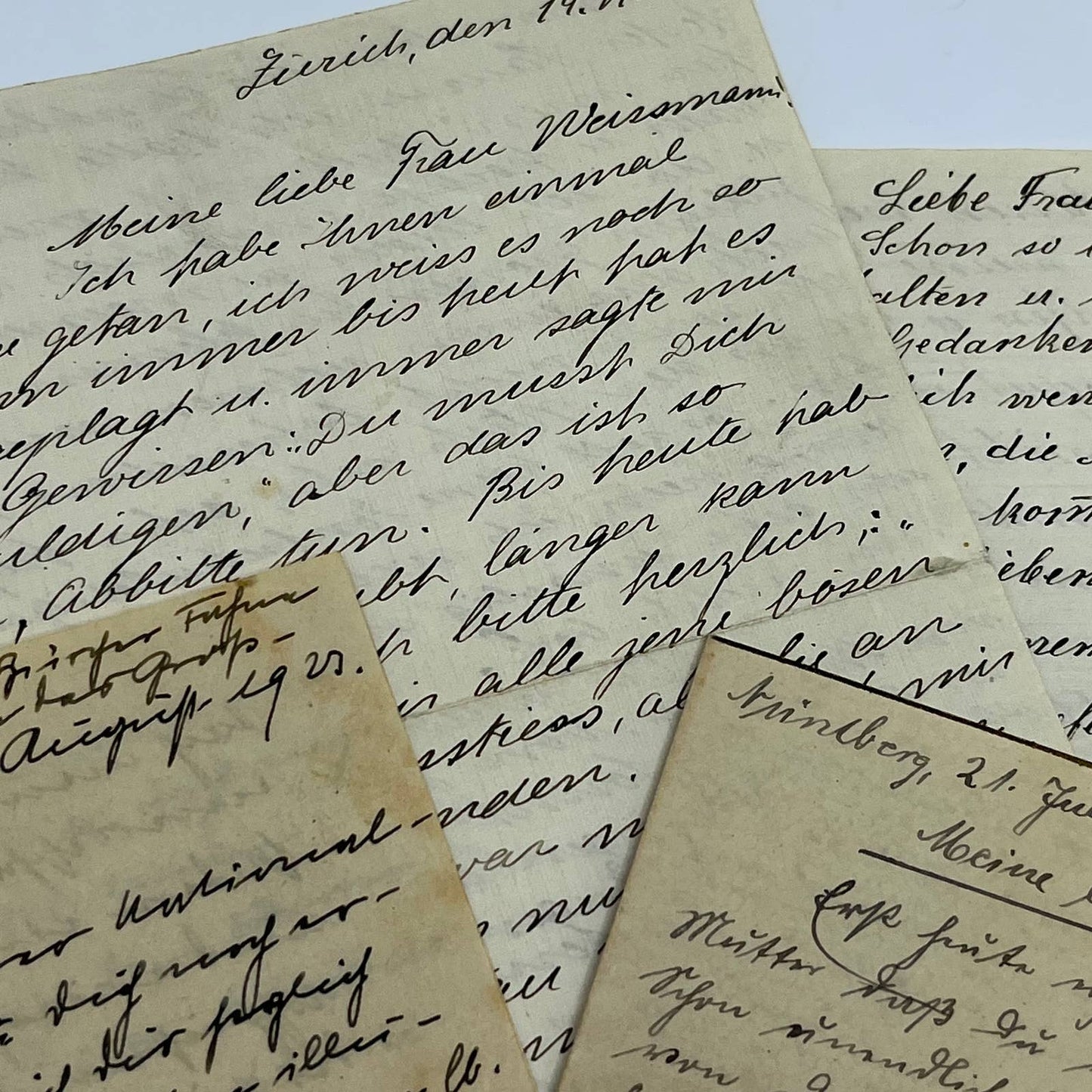 1923 Handwritten Correspondence Zurich DE Frau Weissmann Written in German AA6