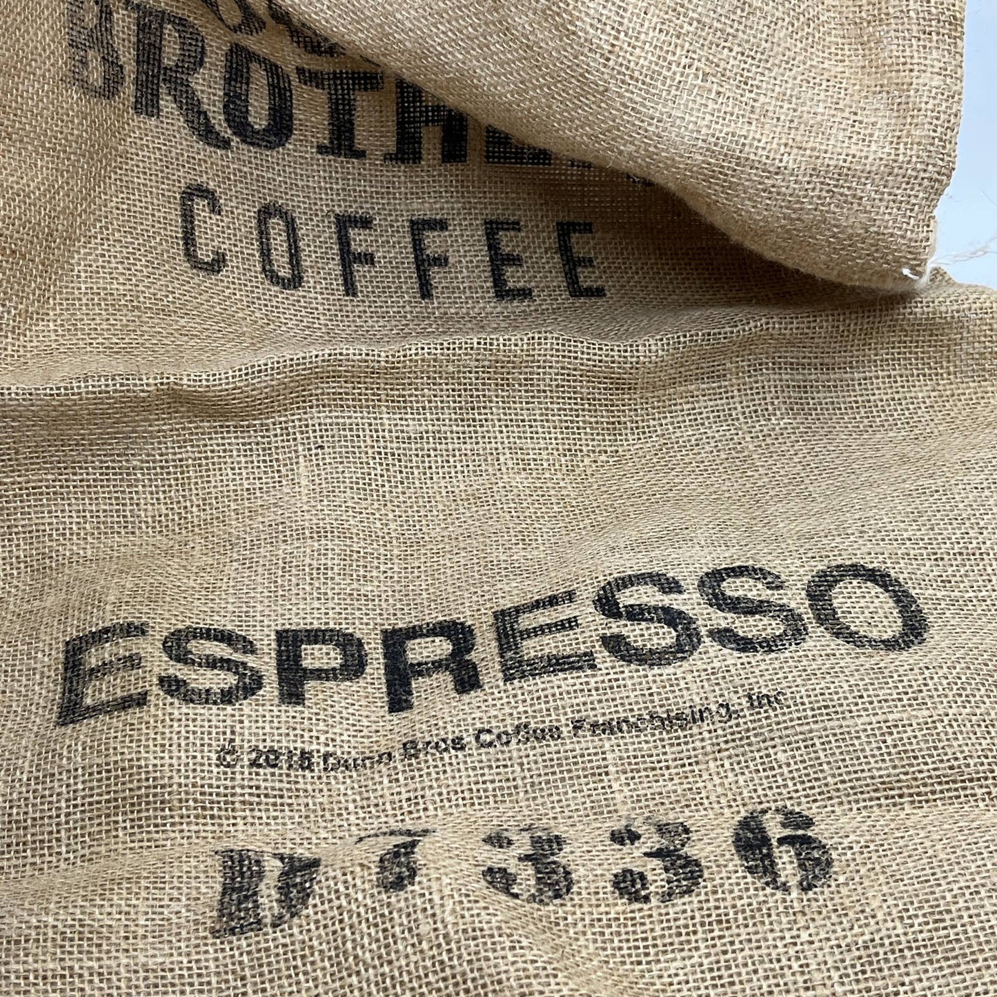 DUNN BROS Coffee Gunny Sack Burlap Bag - ESPRESSO TG4