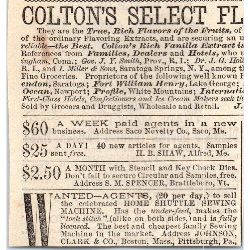 1878 Peterson's Magazine Ad - Sable Brand Furs WM. I. Peake & Co NY SF2