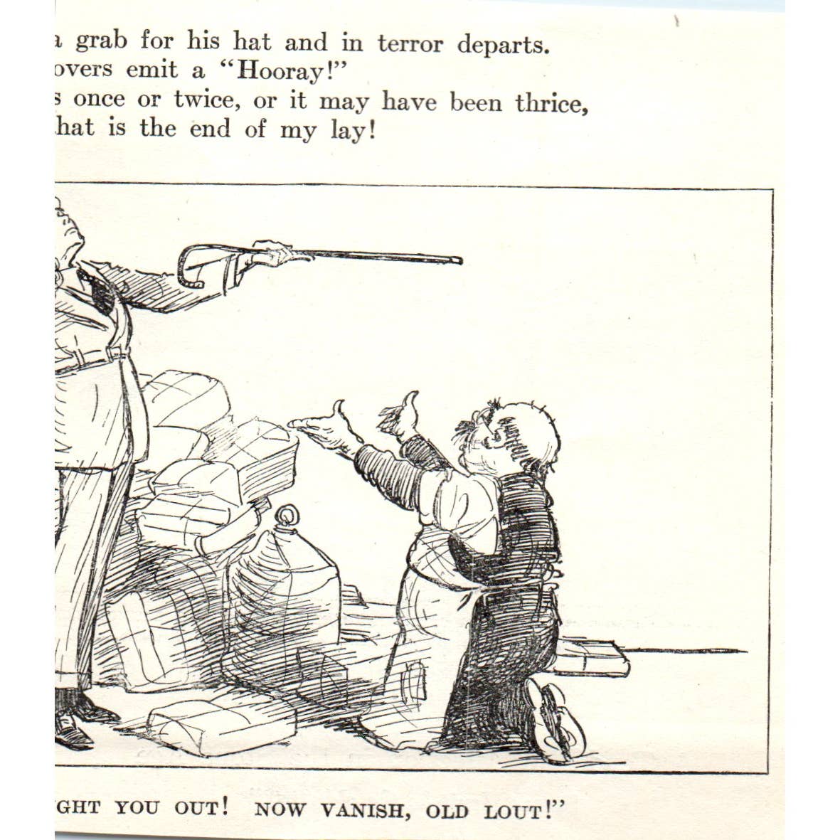 Political Cartoon Comic Affection in the Stone Age - 1921 Original Ad TJ7-S