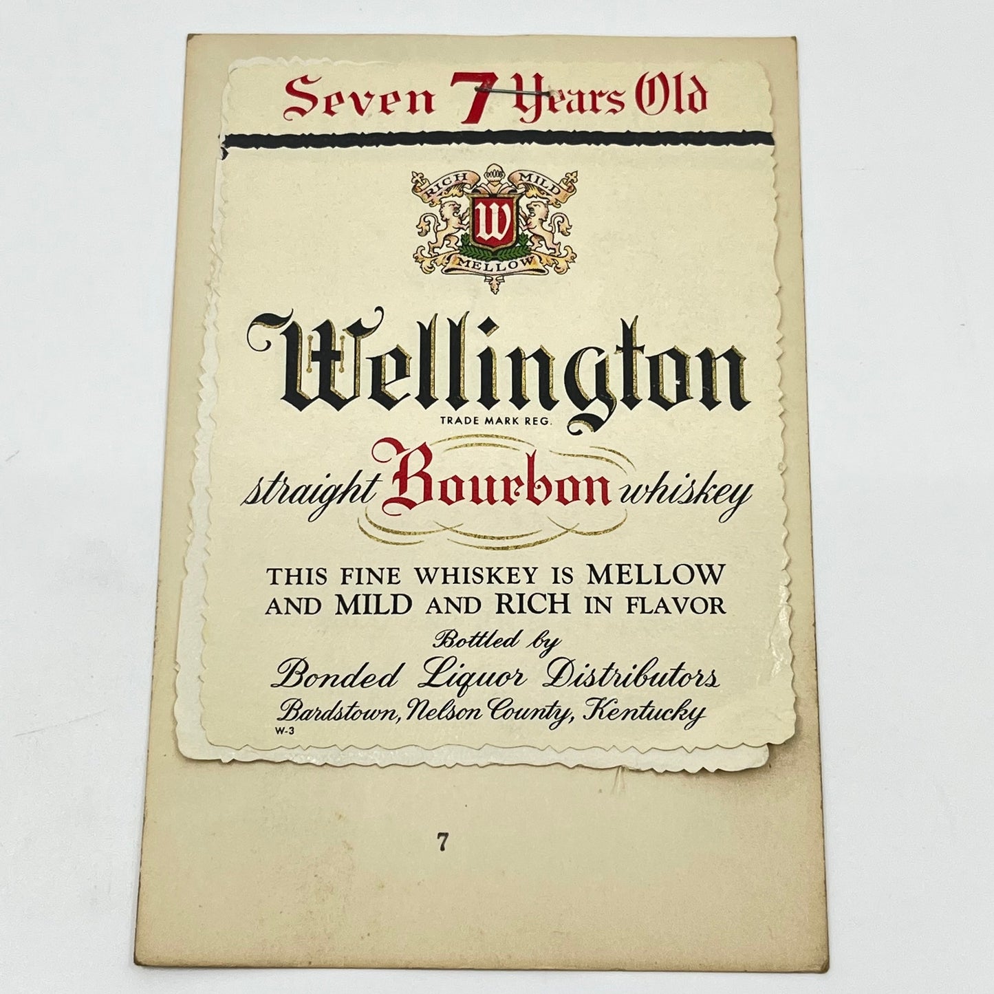 Wellington Whiskey Label Set of 3 Bonded Liquor Distributors Bardstown KY