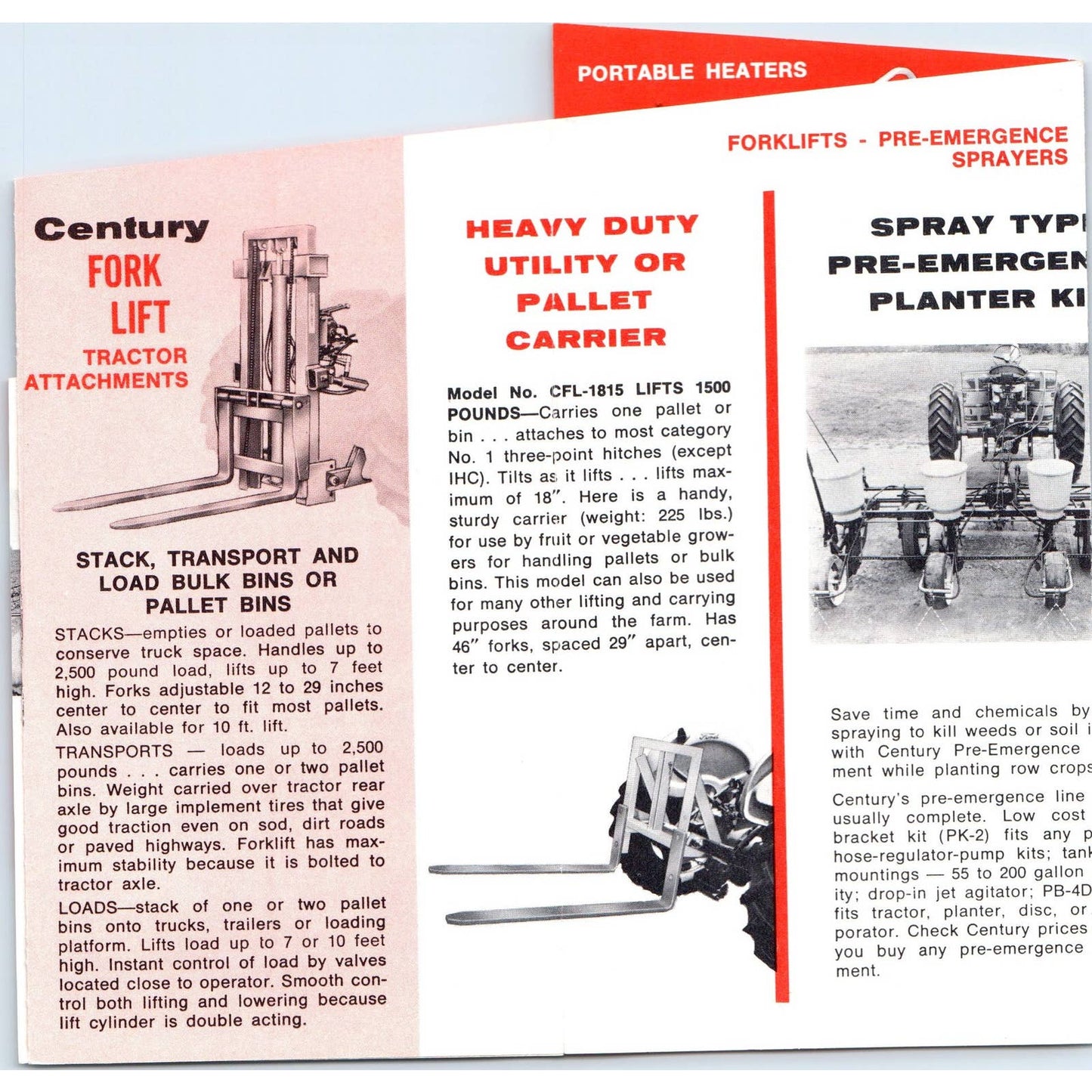 1960s Century Farm Equipment Fold Out Brochure Cedar Rapids IA SE5
