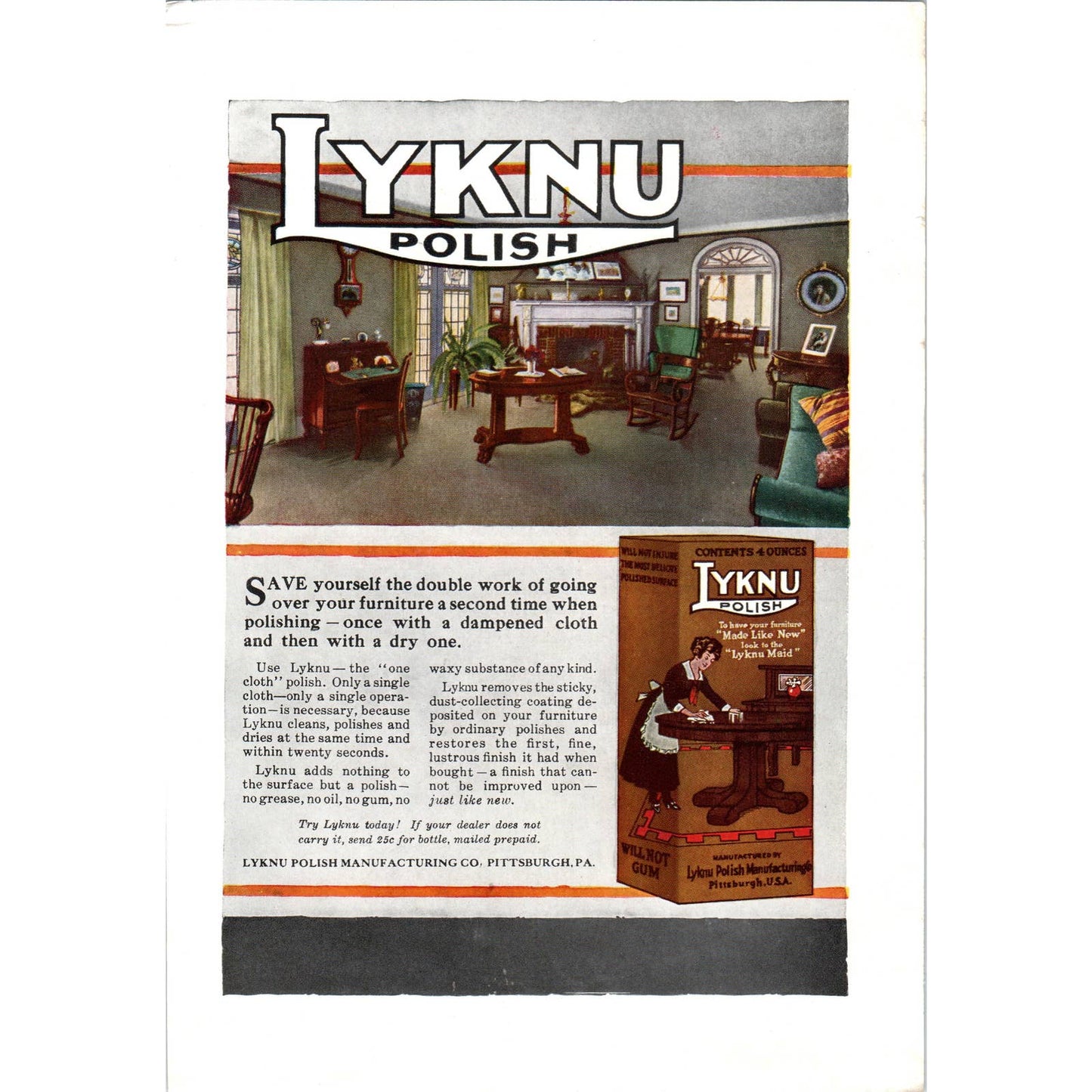 c1920 Harper's Magazine Ad - South Bend Pocket Watches Purple Band Indiana TF6-1