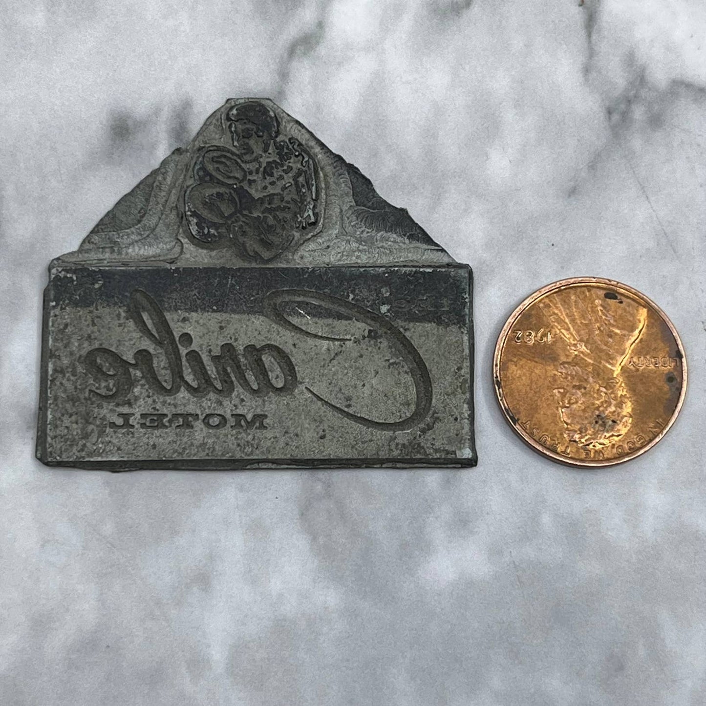 Vintage Printing Letterpress Printers Block Plate Caribe Motel SE828