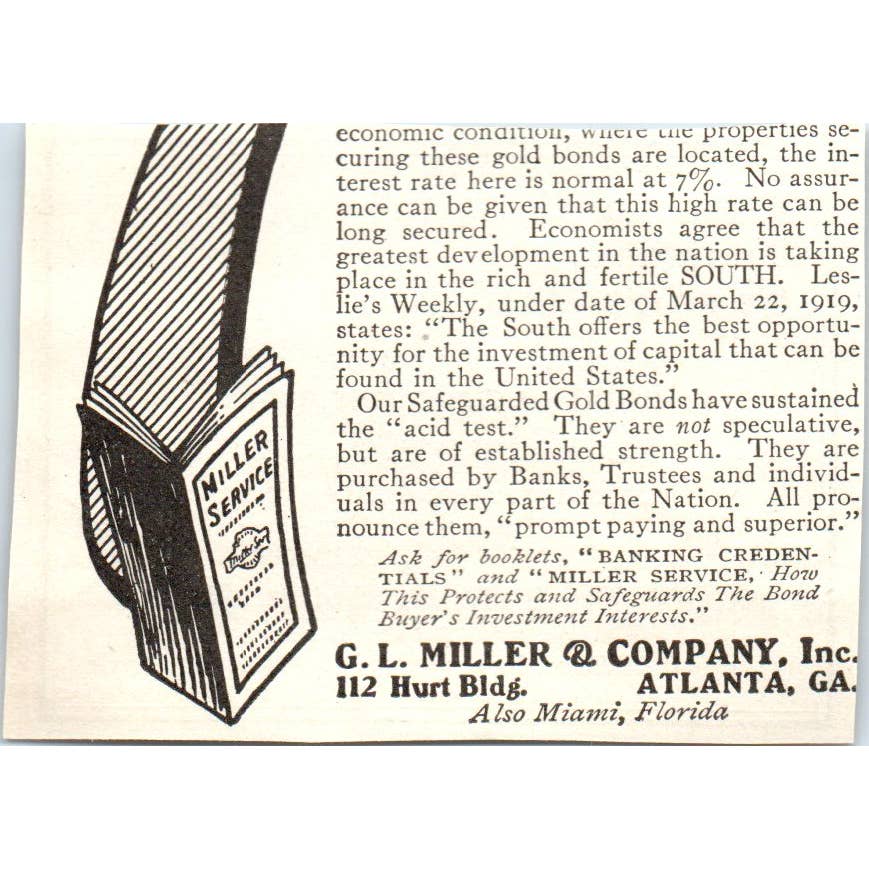 c1920 Harper's Magazine Ad - Frederic H. Hatch & Co Railroad Bonds EA3