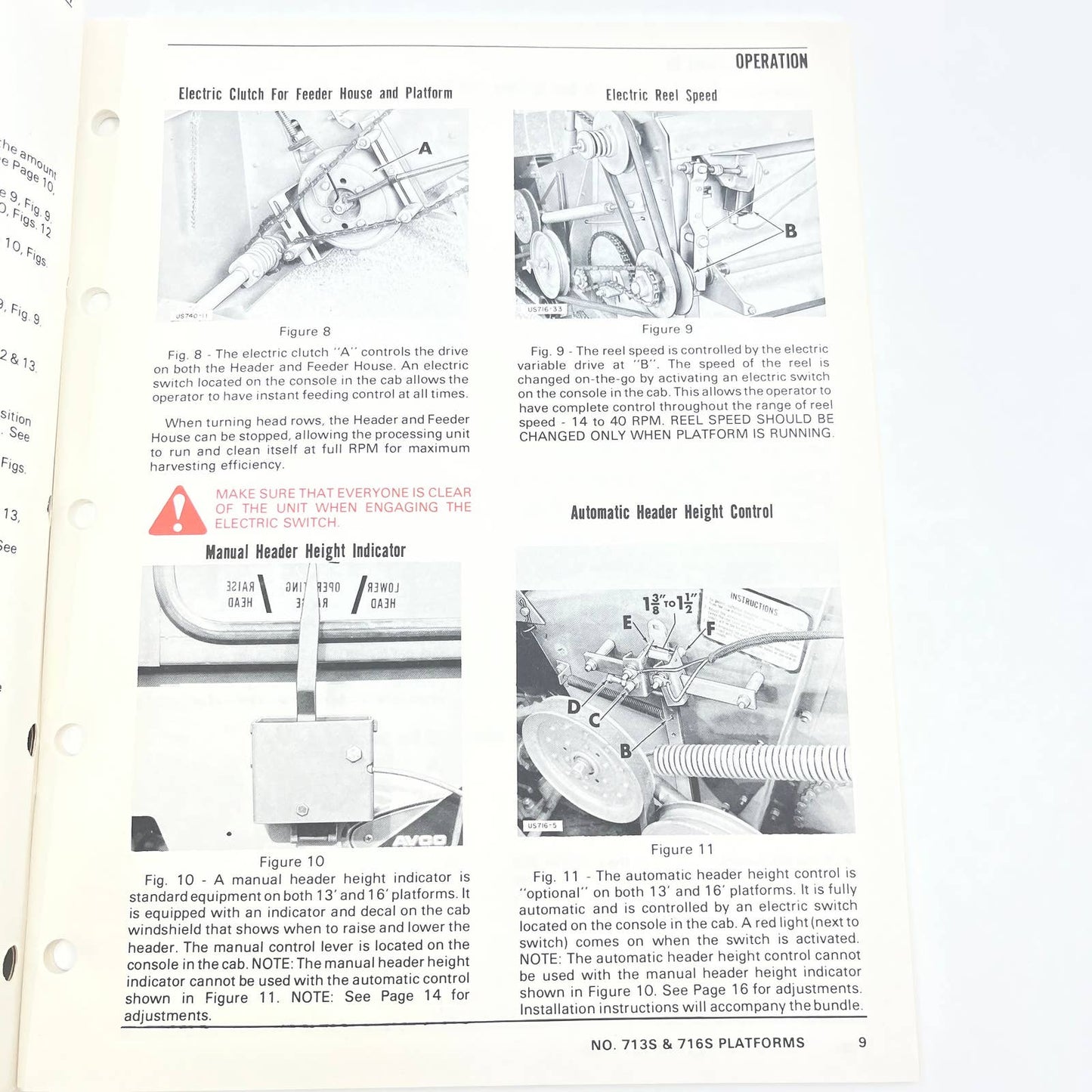 Original 1978 New Idea Manual 713S 716S UNI-FAS-TACH Bean/Grain Platform TB9