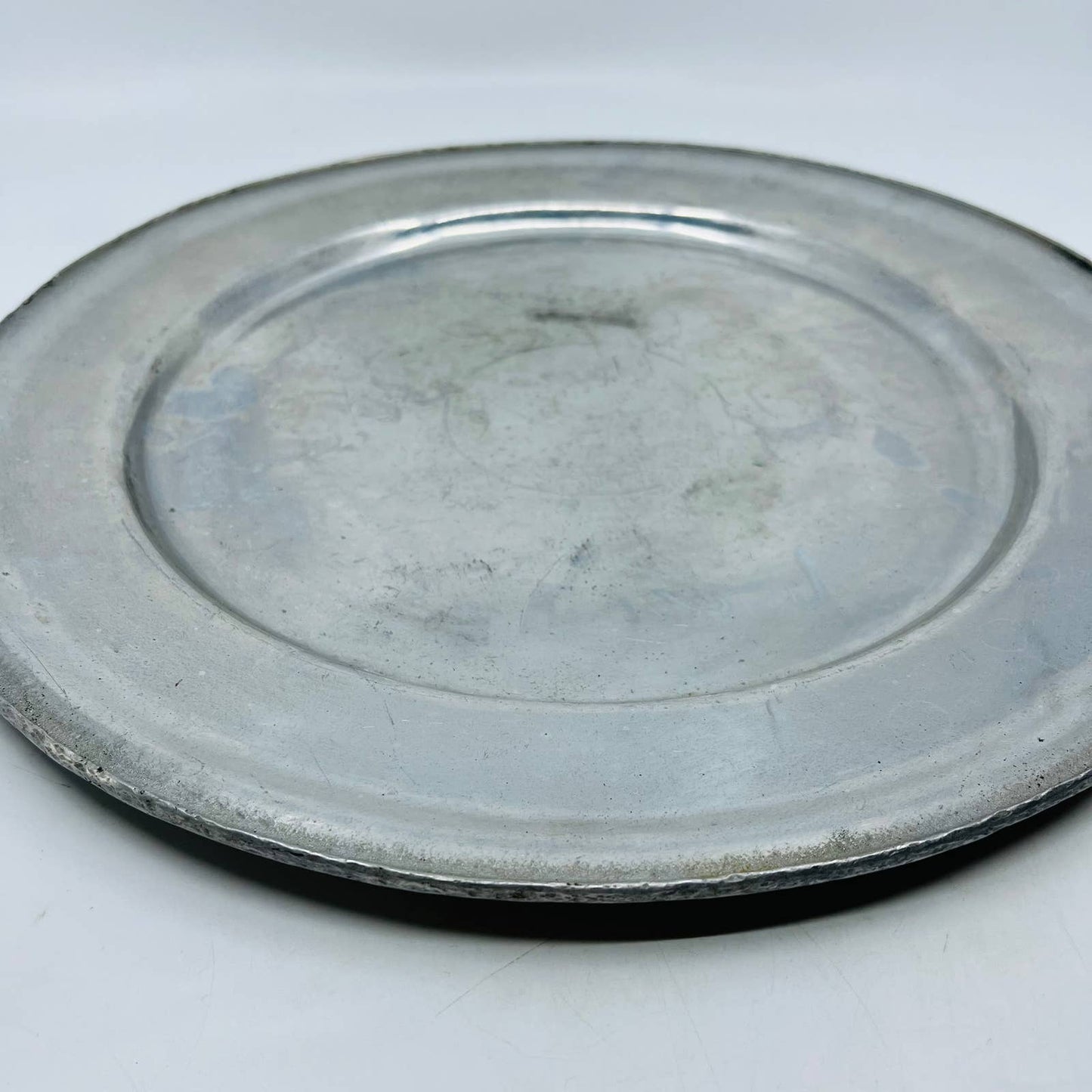 York Metalcrafters Colonial LARGE Heavy Pewter Serving Platter 14” TC9