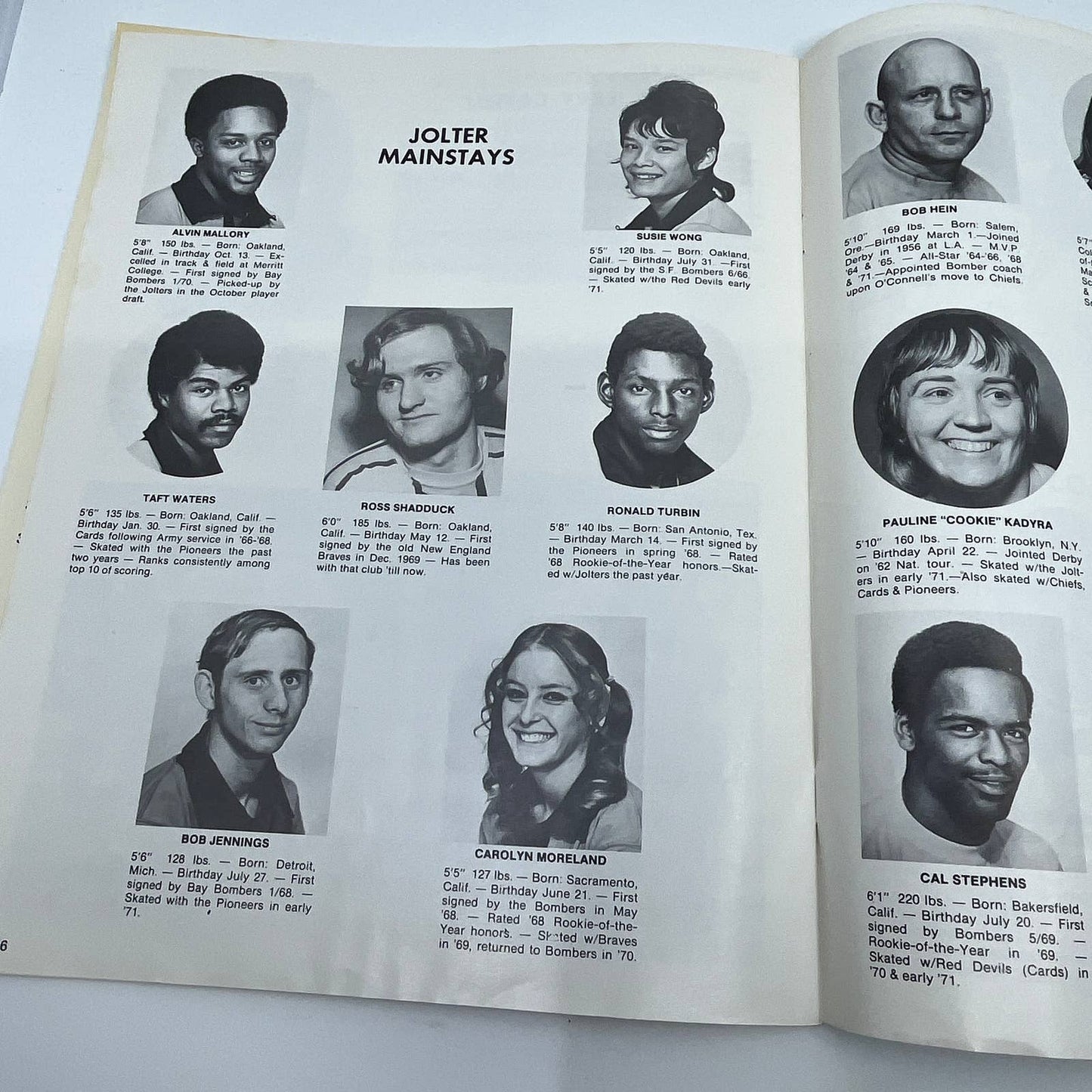 1970s Jolters Chiefs Pioneers Roller Derby Program Yearbook TG3