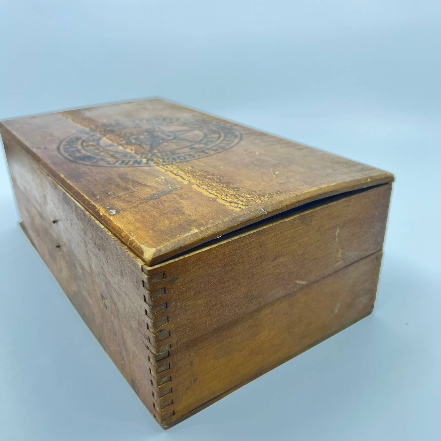 1903 Tyrrells Hygenic Inst. JBL Cascade Quack Medicine Wood Box TE1-2
