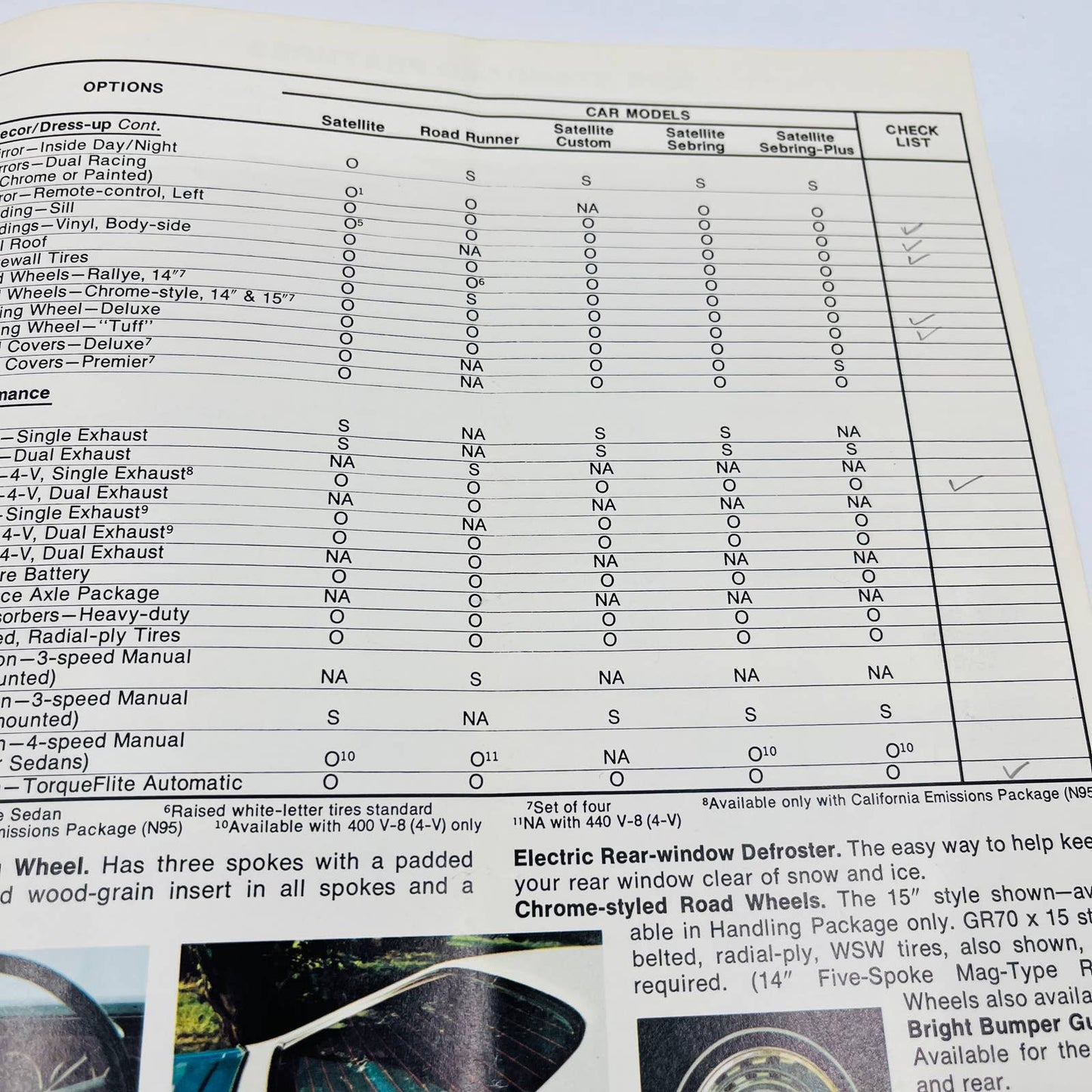 1974 Plymouth Satellite Dealer Sales Brochure Full Color Pictures C6