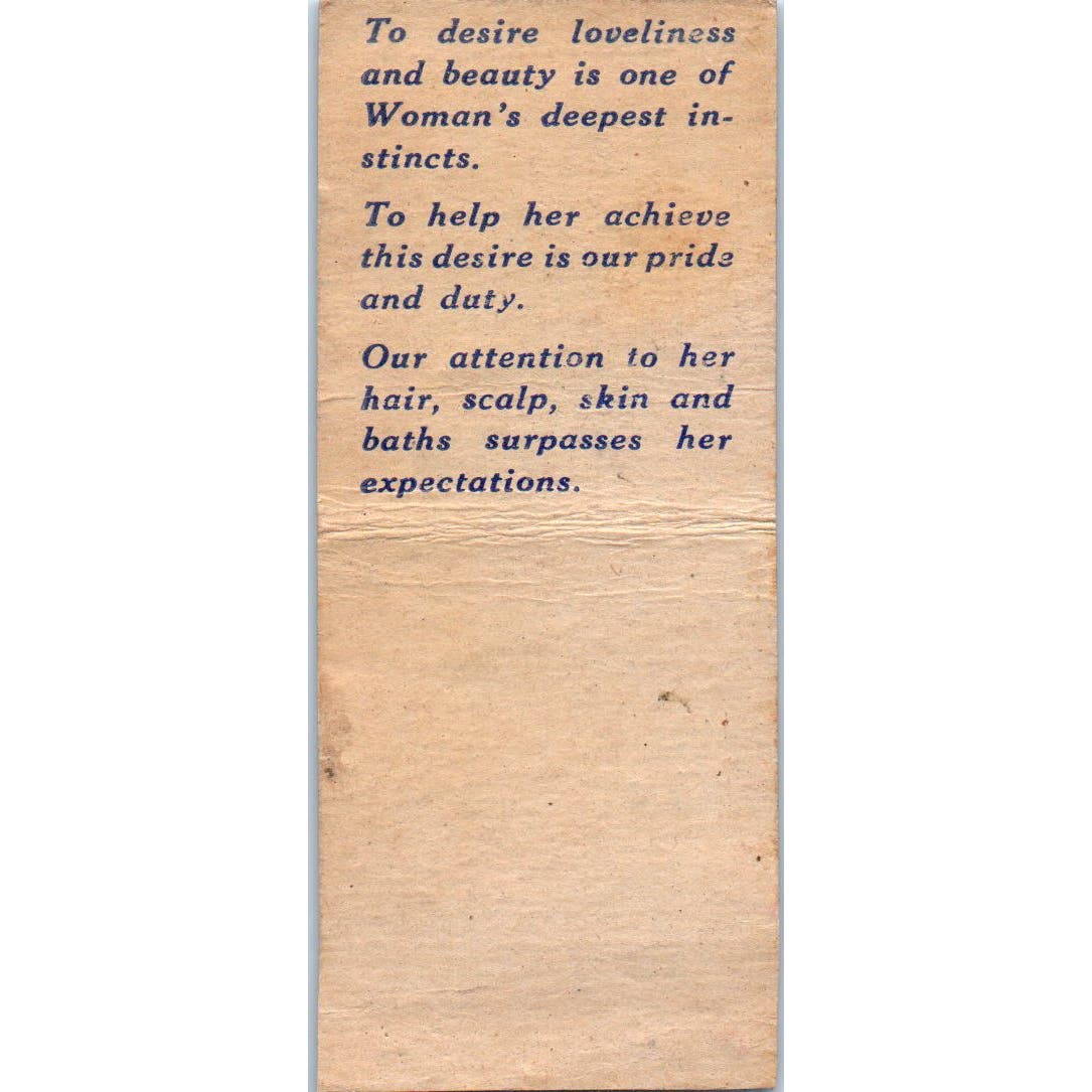 Eva O'Donnell's House of Beauty Kansas City MO Advertising Matchbook SA9-M3