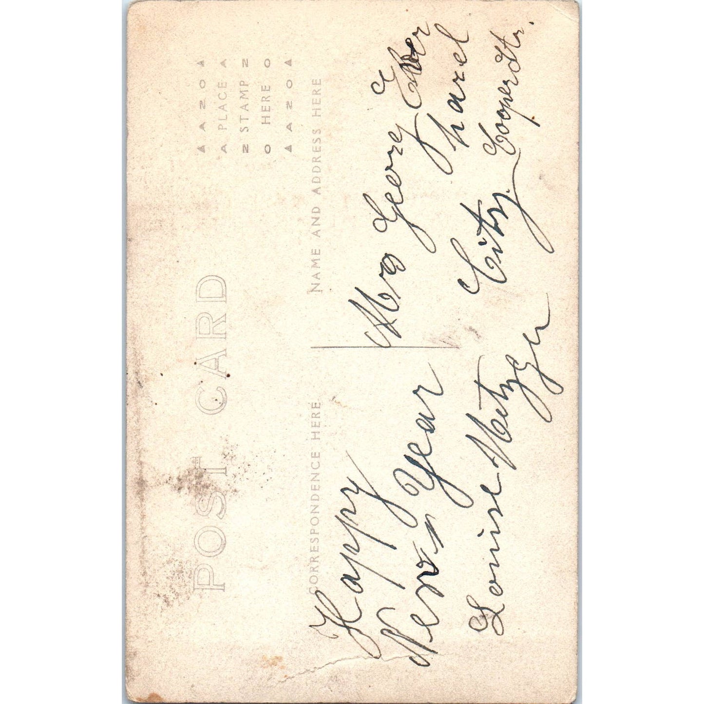 Antique Postcard RPPC Man, Woman and Baby Outside 2nd Class Train Car SE8