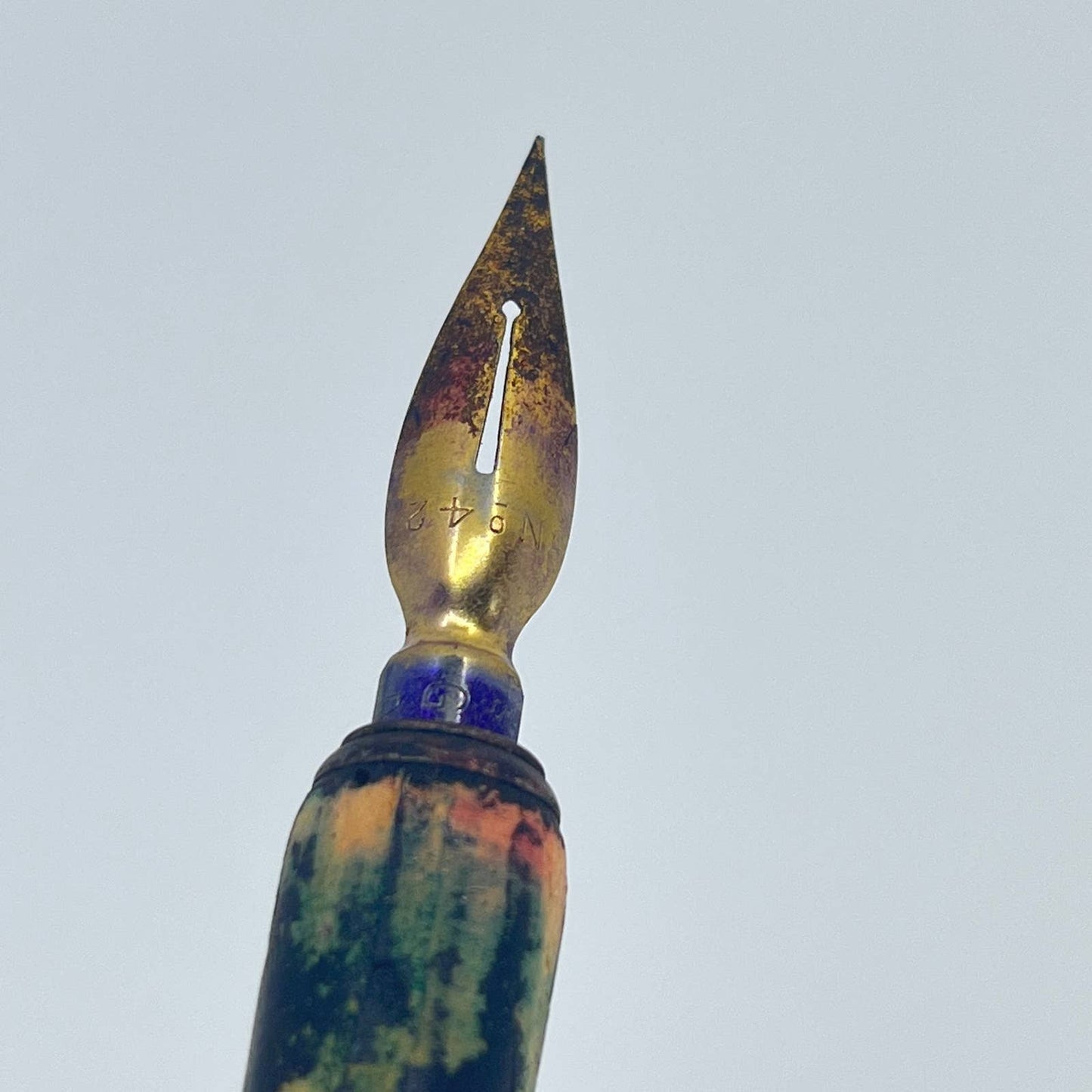 Vintage Wood Fountain Dip Pen w/ Gold No. 42 Nib SD2