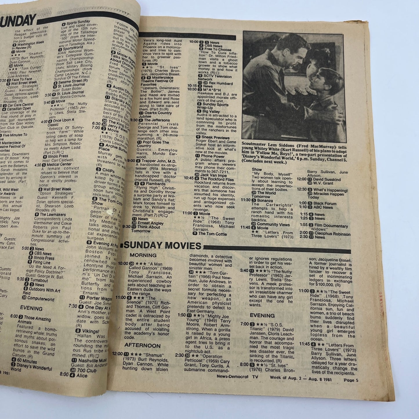 1981 Aug 2 Bellville IL News-Democrat TV Listings Drum Corps Competition L4-1