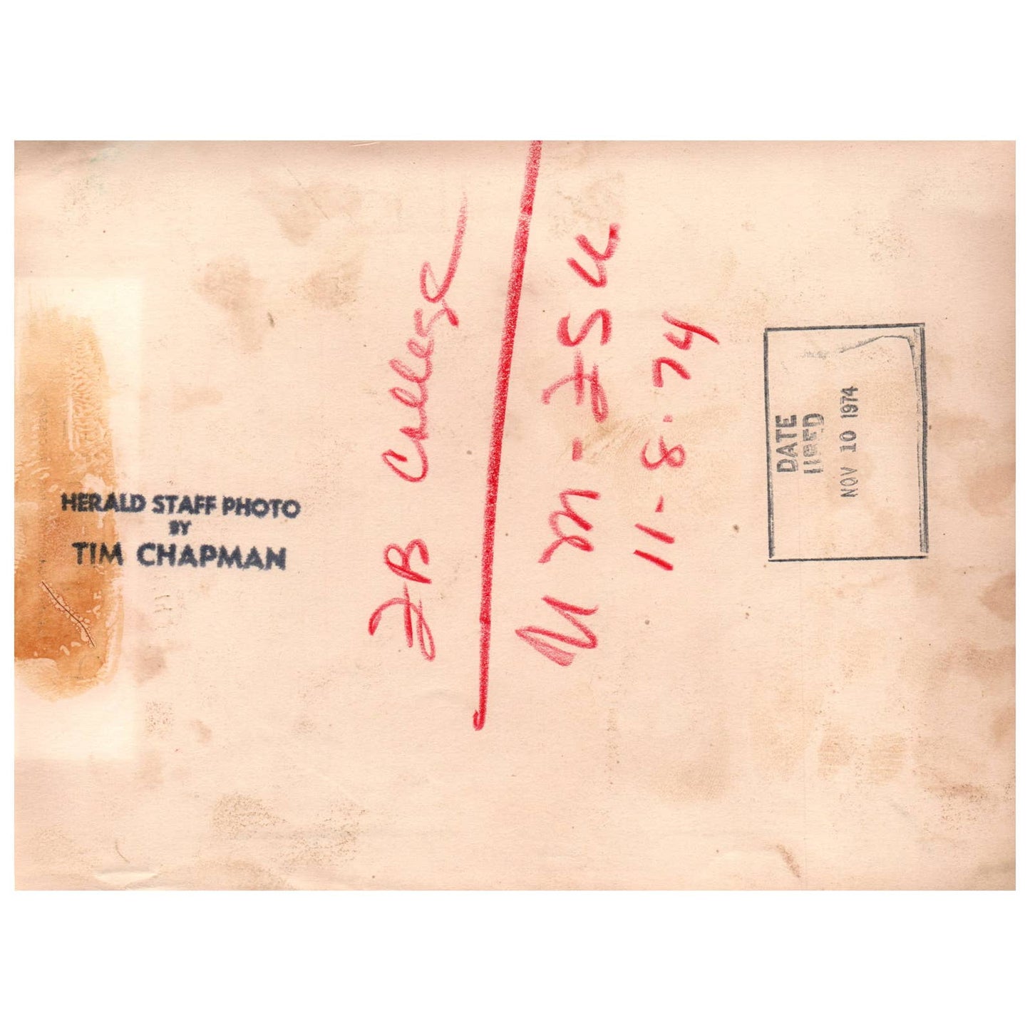 1974 Press Photo Football NCAA Miami vs FSU 6x8" AD3