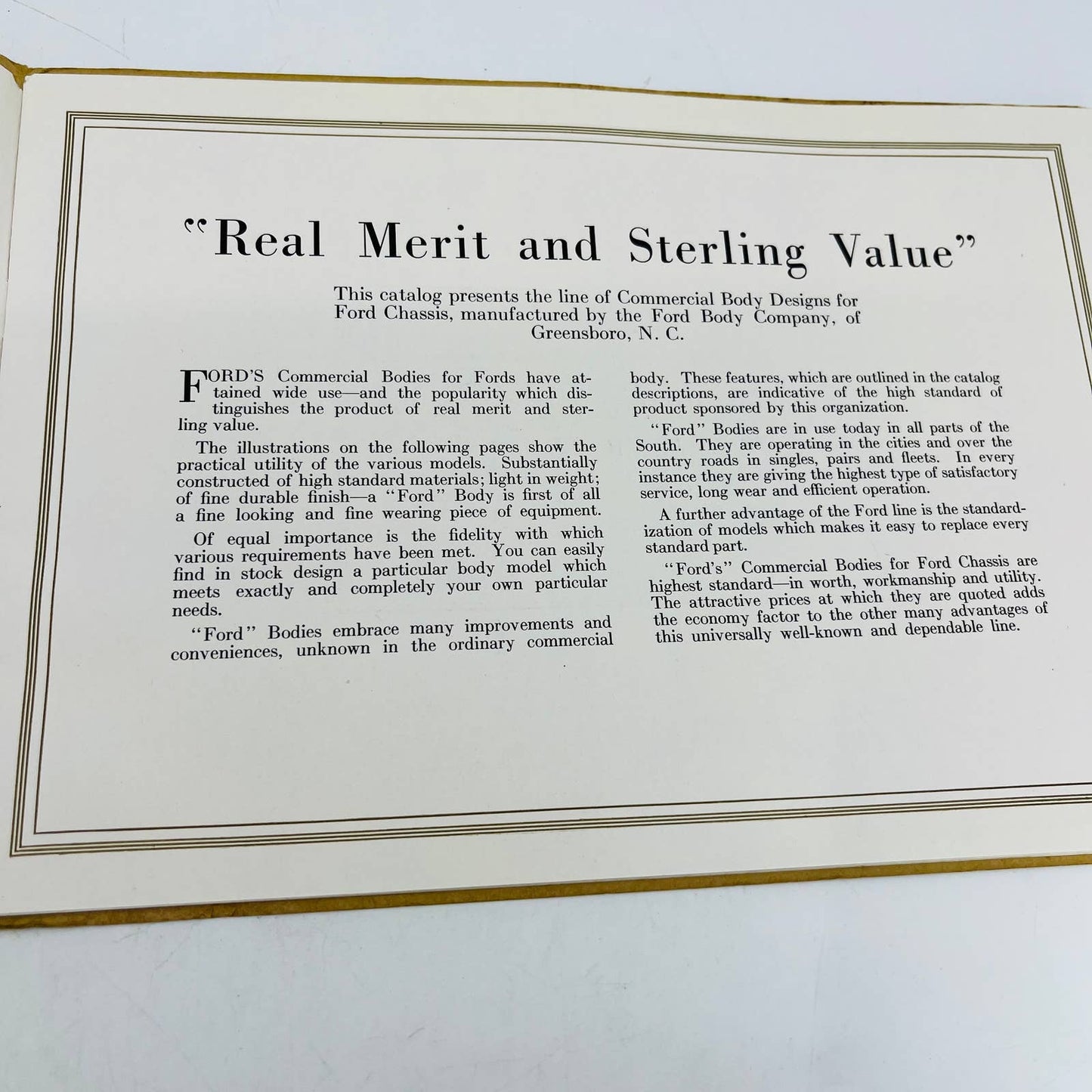 RARE 1920s Ford Model T Trucks Ford Body Co Commercial Catalog Greensboro NC BA4