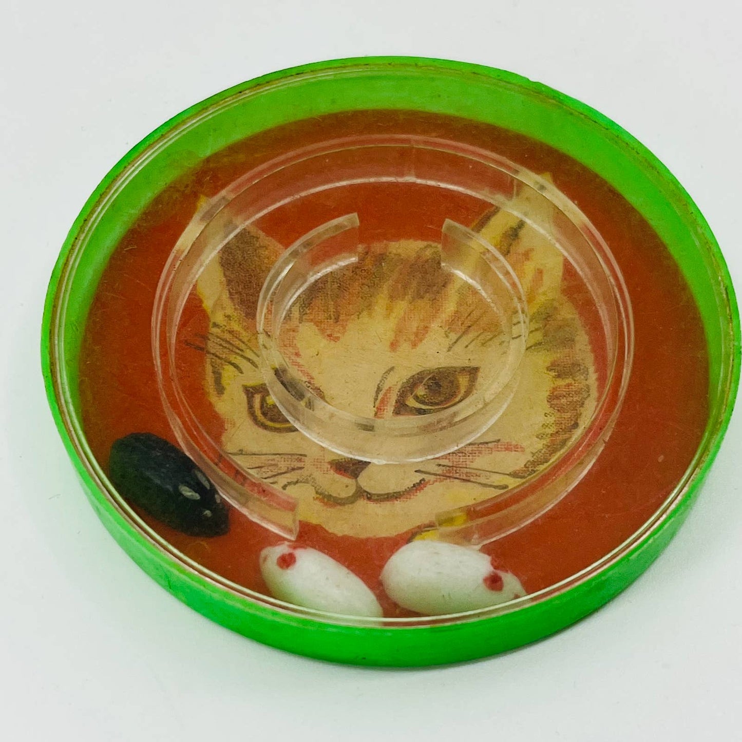 1950's Cat and Mouse Game 3 Blind Mice Patience Puzzle Handheld Skill Game TB6